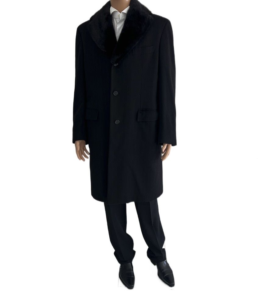 Brioni BRIONI Cashmere Mink Fur Overcoat, Size 52R Size US L / EU 52-54 / 3 - 1 Thumbnail