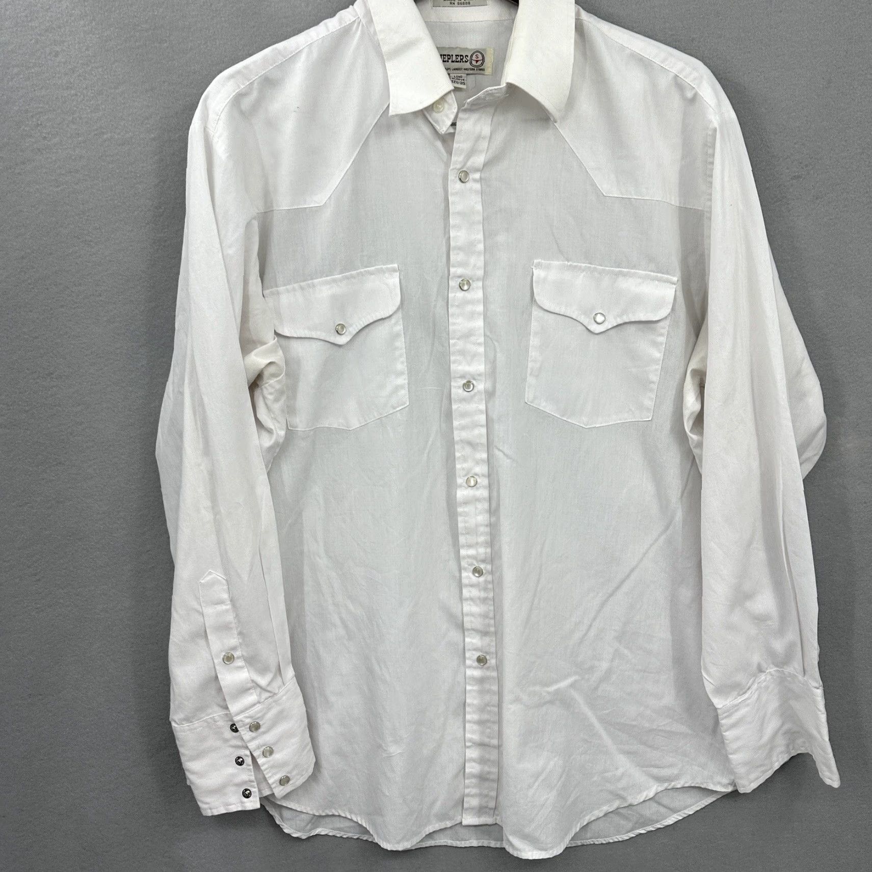 Vintage VINTAGE Sheplers Western Shirt Mens 17.5 35 Pearl Snap READ Casual Western Cowboy Pearl Snap Shirt Mens XS-XXL? Size US XL / EU 56 / 4 - 5 Thumbnail