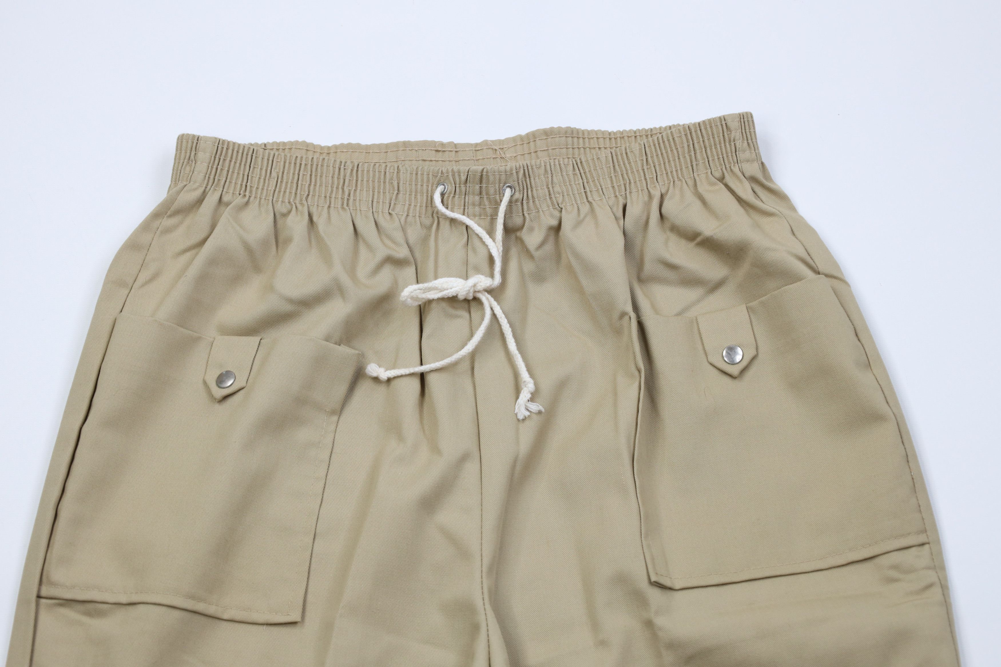 Vintage Vintage 70s Streetwear Big Pocket Knit Pants Beige USA Size 38" / US 16 / IT 52 - 2 Thumbnail