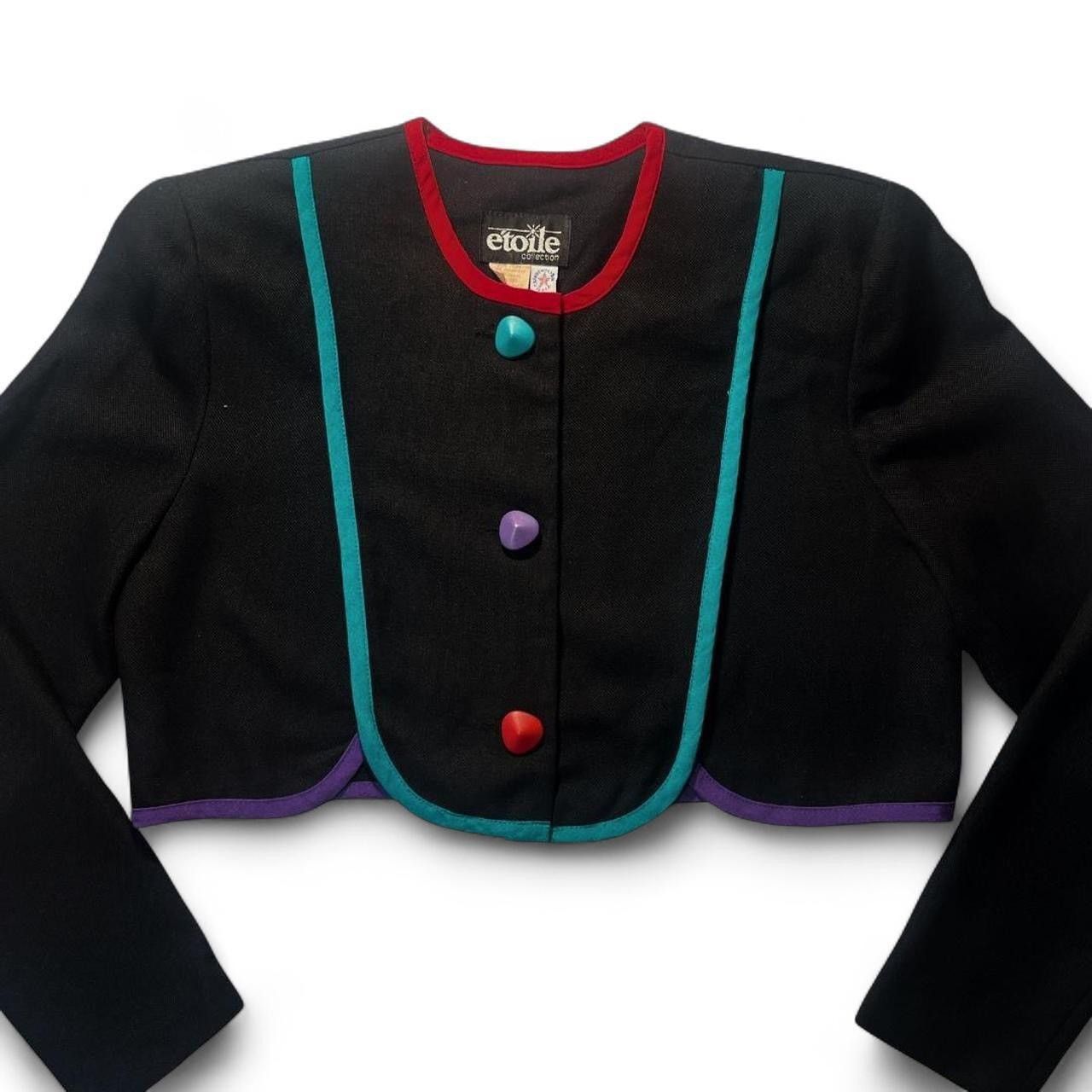 Vintage Rare American Vintage étoile Black 80’s cropped jacket sz 8 Size M / US 6-8 / IT 42-44 - 1 Thumbnail