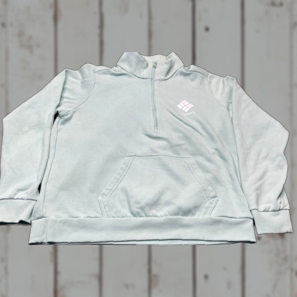 Vintage Columbia 1/4 Zip Pullover Sweatshirt Womens Size Large Mint Pockets 8444 Size L / US 10 / IT 46 - 1 Thumbnail