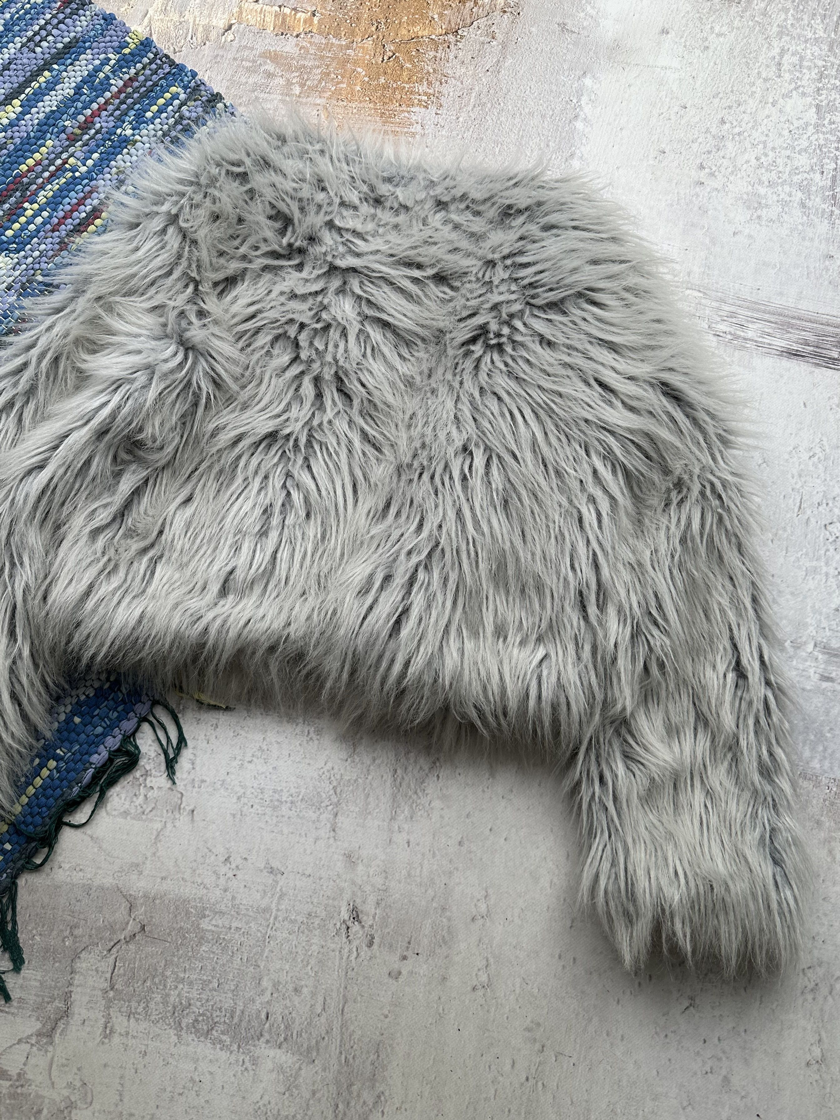 Japanese Brand Vintage Cropped Faux Fur Coat A50(377)D15 Size S / US 4 / IT 40 - 7 Thumbnail