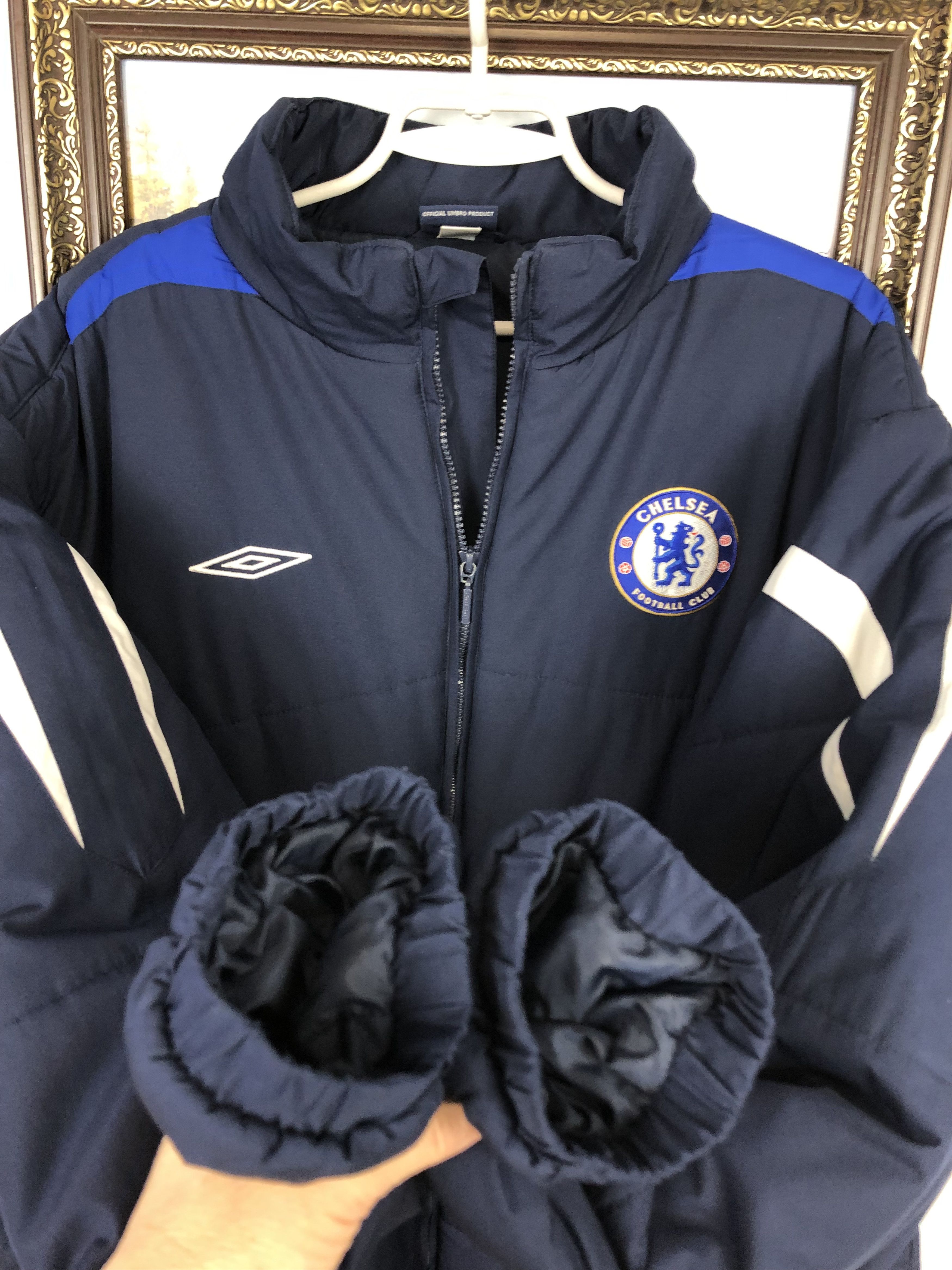Umbro Vintage Chelsea Football Jacket Puffer Bomber Soccer Track Size US XL / EU 56 / 4 - 4 Thumbnail