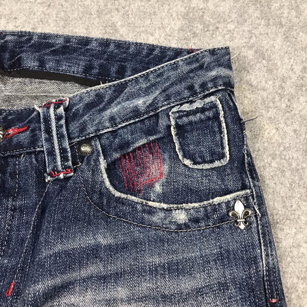 Japanese Brand × Le Grande Bleu (L.G.B.) FLARE PATCHWORK TRIM JAPAN BRAND BOOT CUT DENIM PANTS 141 Size US 30 / EU 46 - 9 Thumbnail