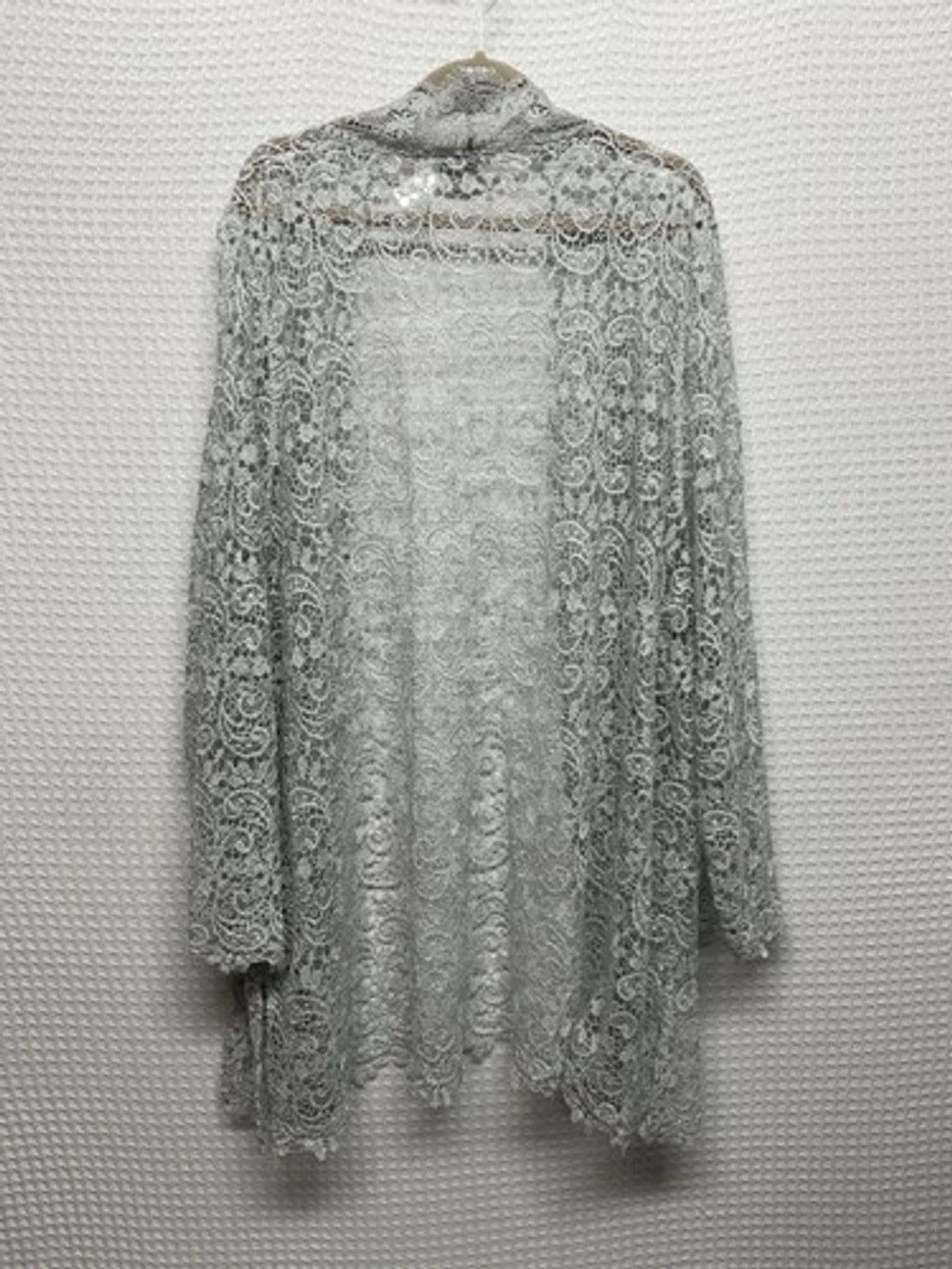 Other Catherines Lace Floral Open Front Cardigan Cover Up Women 3X Size 3XL / US 20-22 - 3 Thumbnail