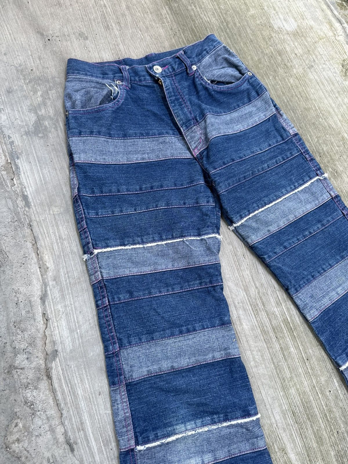 If Six Was Nine × Japanese Brand × Le Grande Bleu (L.G.B.) Inspired Kinky Hysteric Glamour Denim Jeans Size 26" / US 2 / IT 38 - 4 Thumbnail