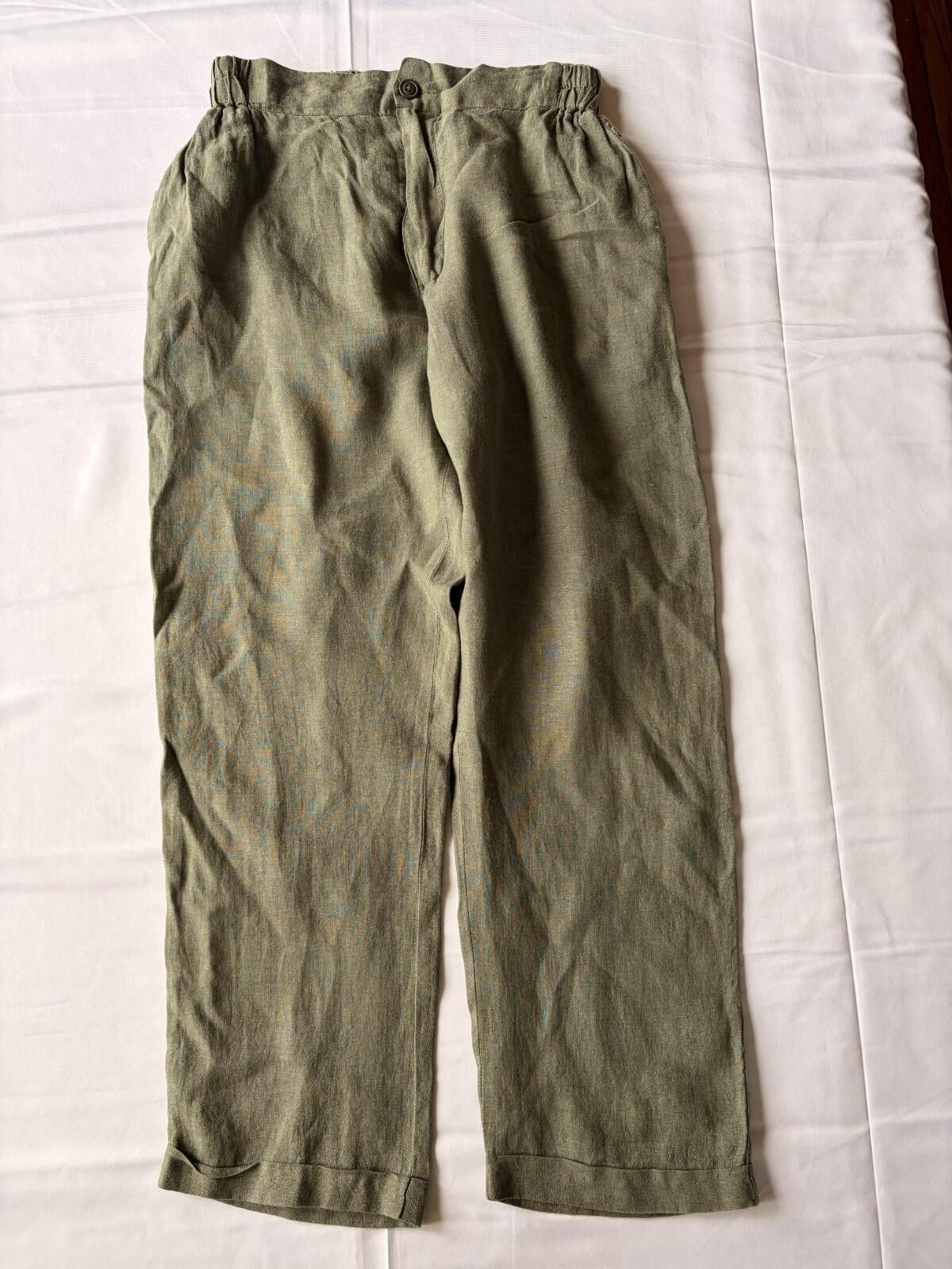 Other Ripa Ripa Green Linen Pants - Size M - Anacapri - Altered Size US 32 / EU 48 - 1 Thumbnail
