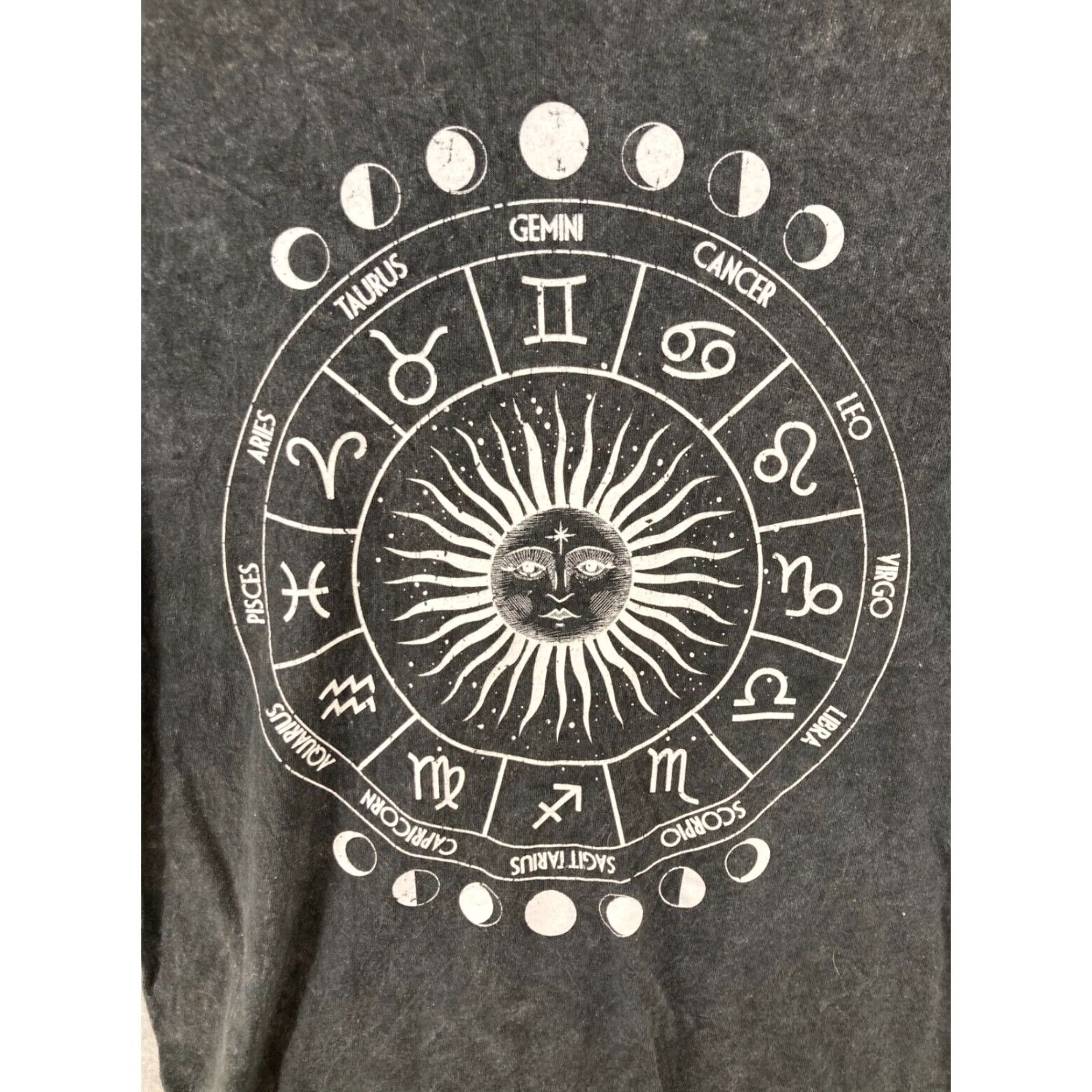 Vintage Chemistry Women's Graphic T-Shirt Large Gray Celestial Zodiac Moon Print Size L / US 10 / IT 46 - 4 Thumbnail