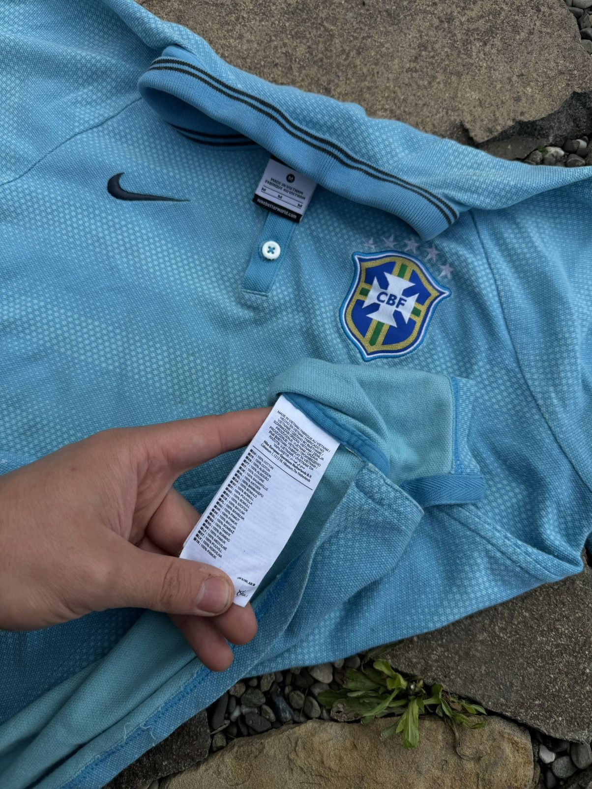 Nike × Vintage Y2K Nike Brazil polo jersey Size US M / EU 48-50 / 2 - 8 Thumbnail
