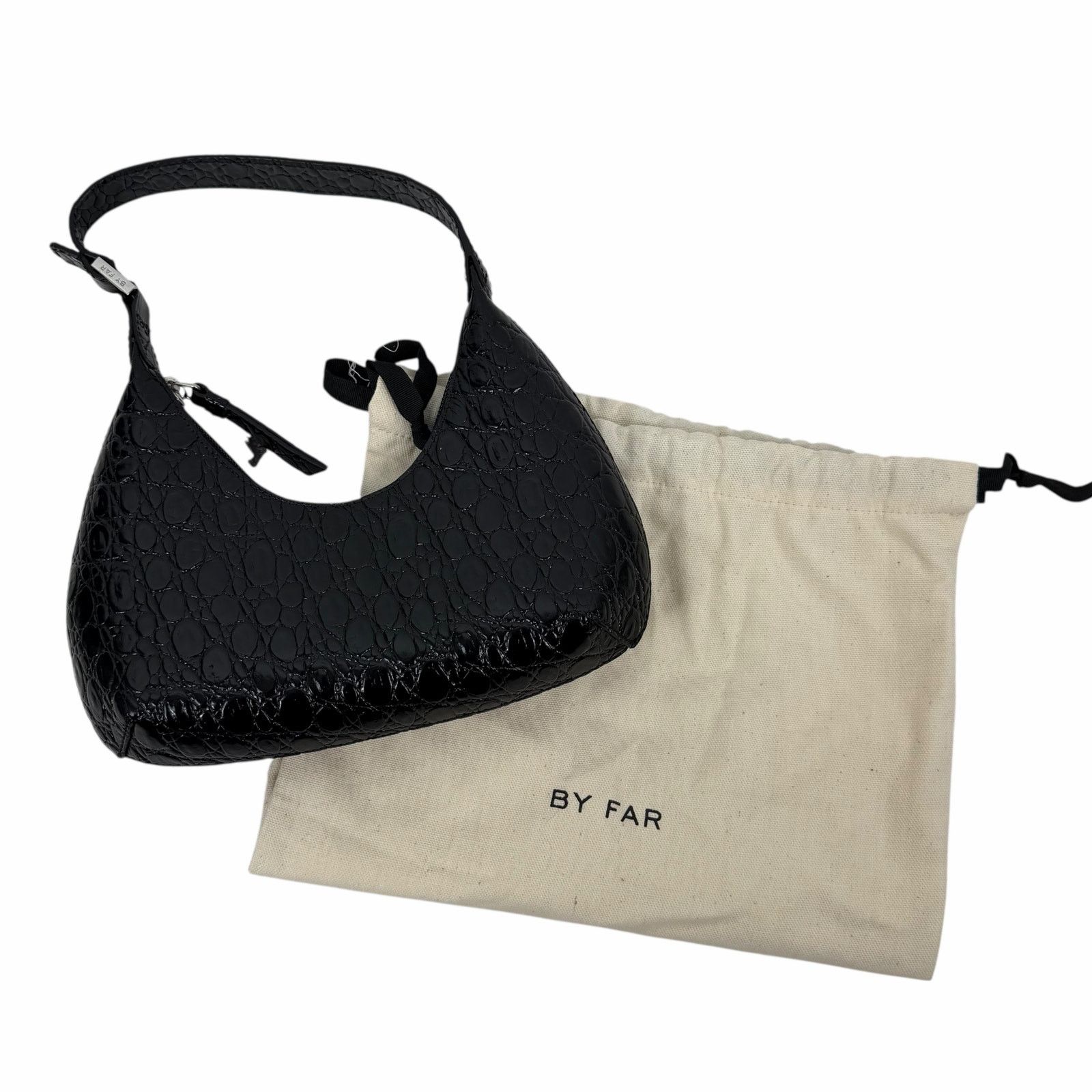 By Far By Far Baby Amber Bag Black Circular Leather Handbag Size ONE SIZE - 12 Thumbnail
