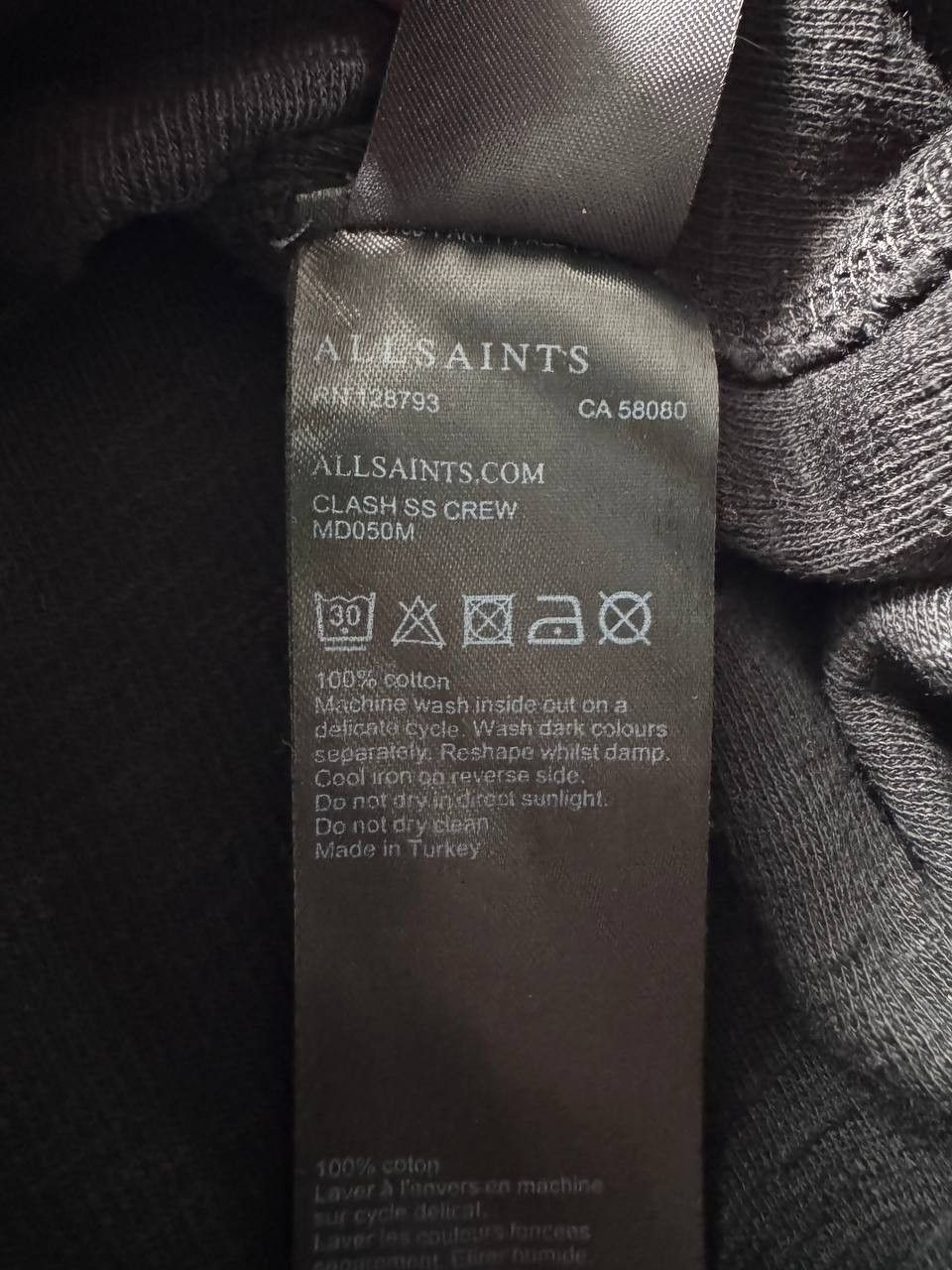 Allsaints Allsaints black waffle t-shirt small Size US S / EU 44-46 / 1 - 6 Thumbnail