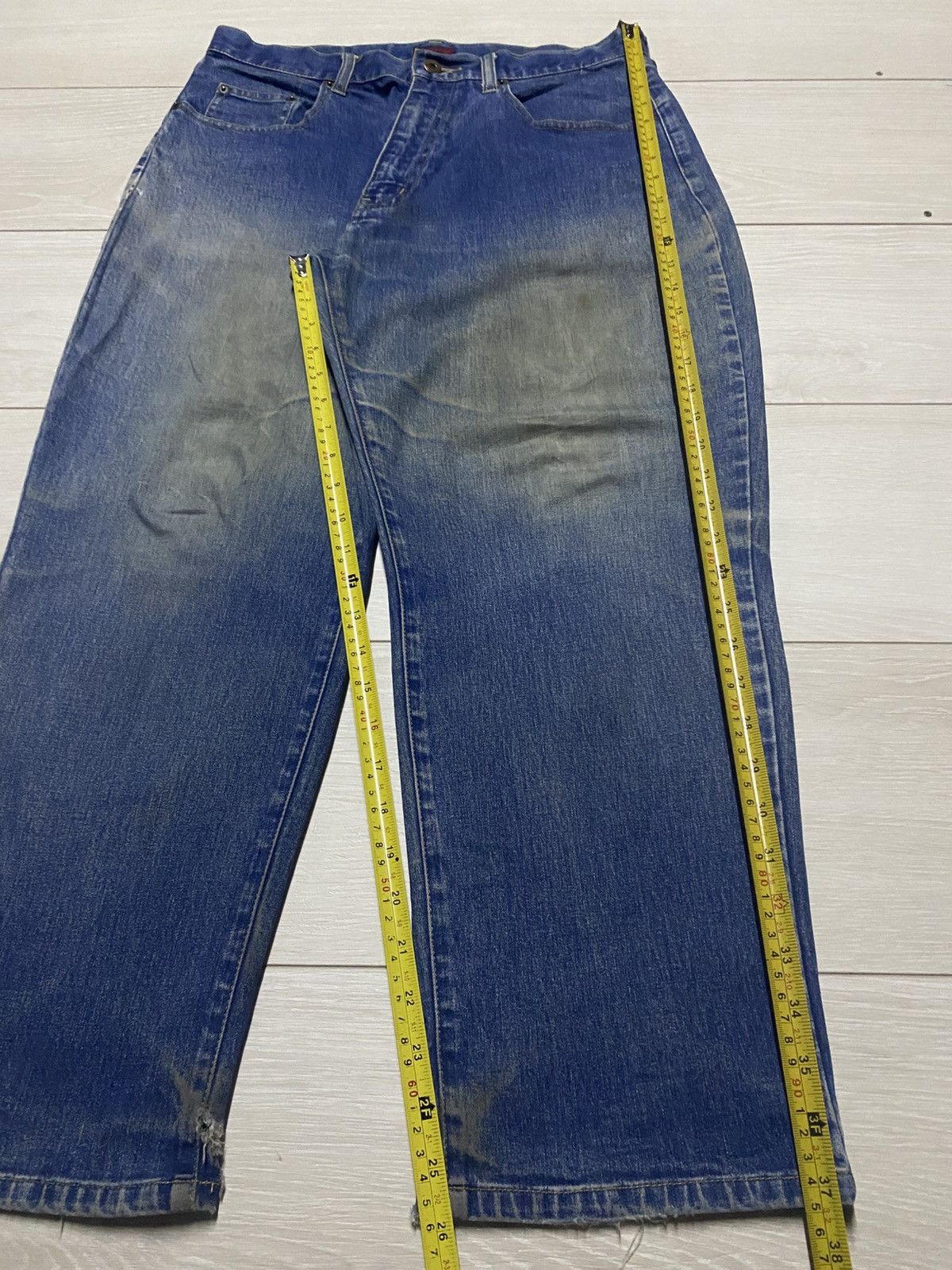 Japanese Brand Vintage Japanese Brand Iyb Mud Wash Tappered Leg Jeans Size US 31 - 12 Thumbnail