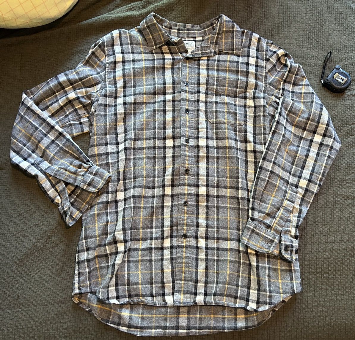 L.L. Bean L.L. Bean L-Tall Striped Flannel Shirt Size US L / EU 52-54 / 3 - 1 Thumbnail