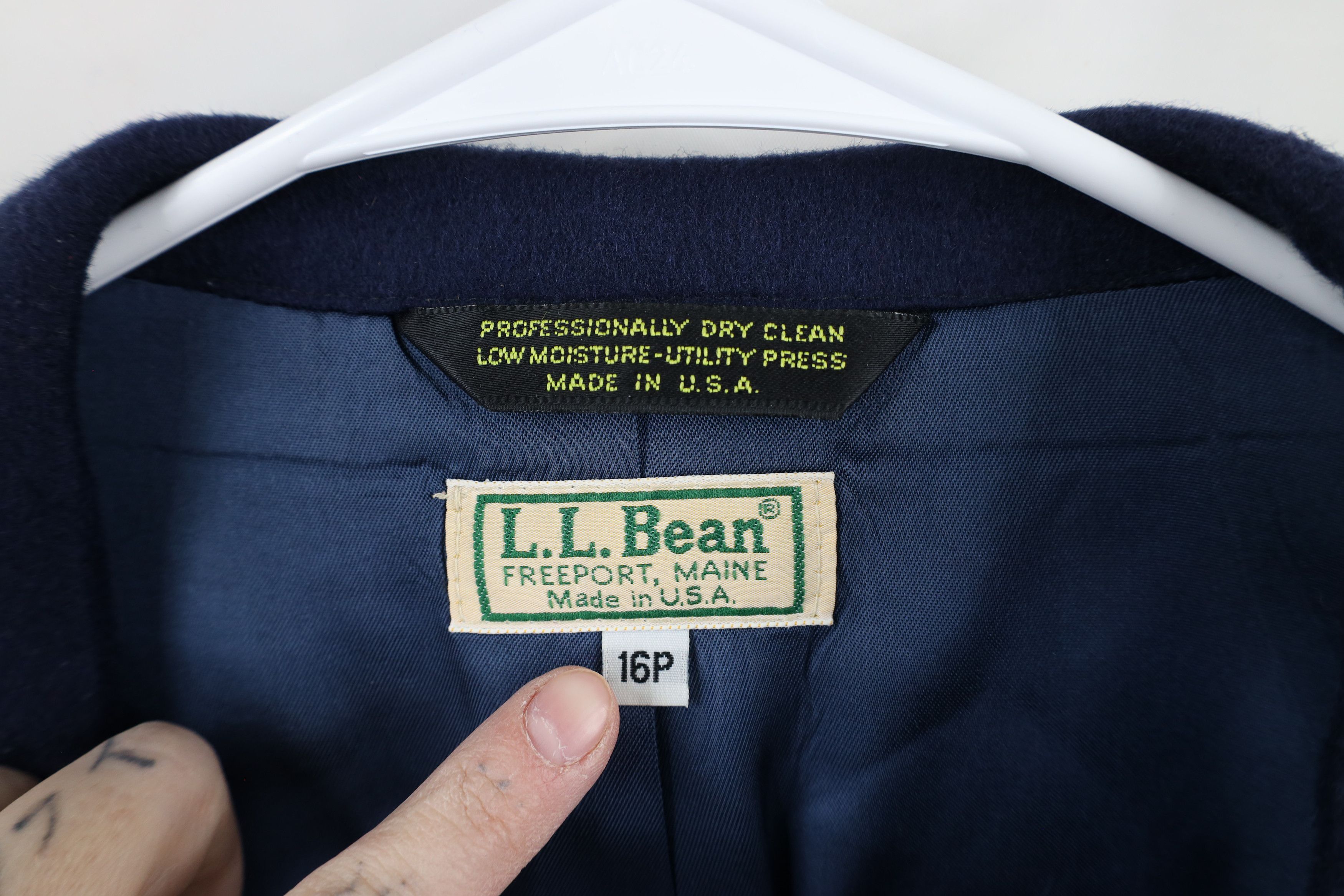 L.L. Bean × Vintage Vintage 90s LL Bean Cashmere Blazer Suit Jacket Blue USA Size XXL / US 16-18 / IT 52-54 - 5 Thumbnail