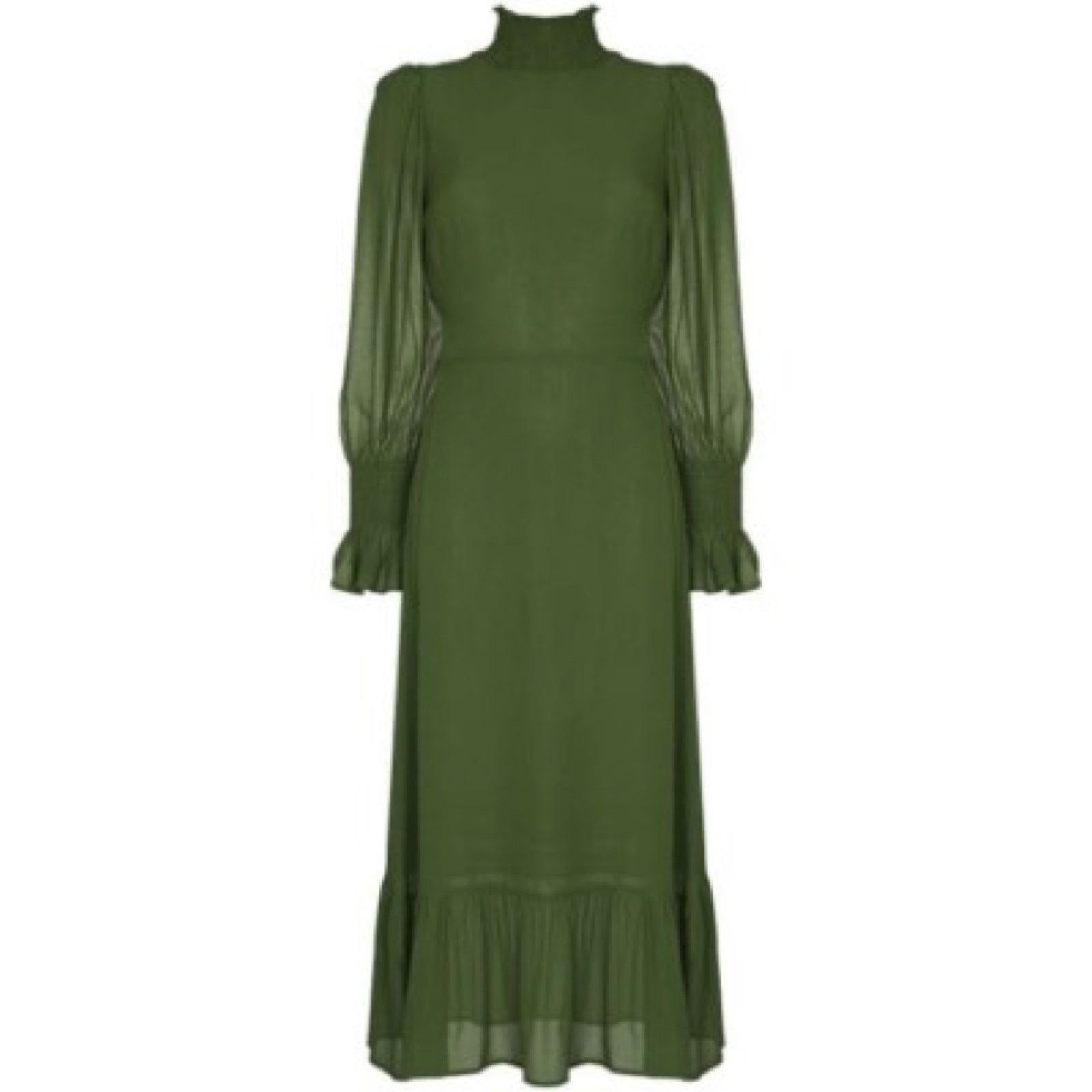 reformation davina silk dress Reformation Davina Silk Dress - Bottle Green