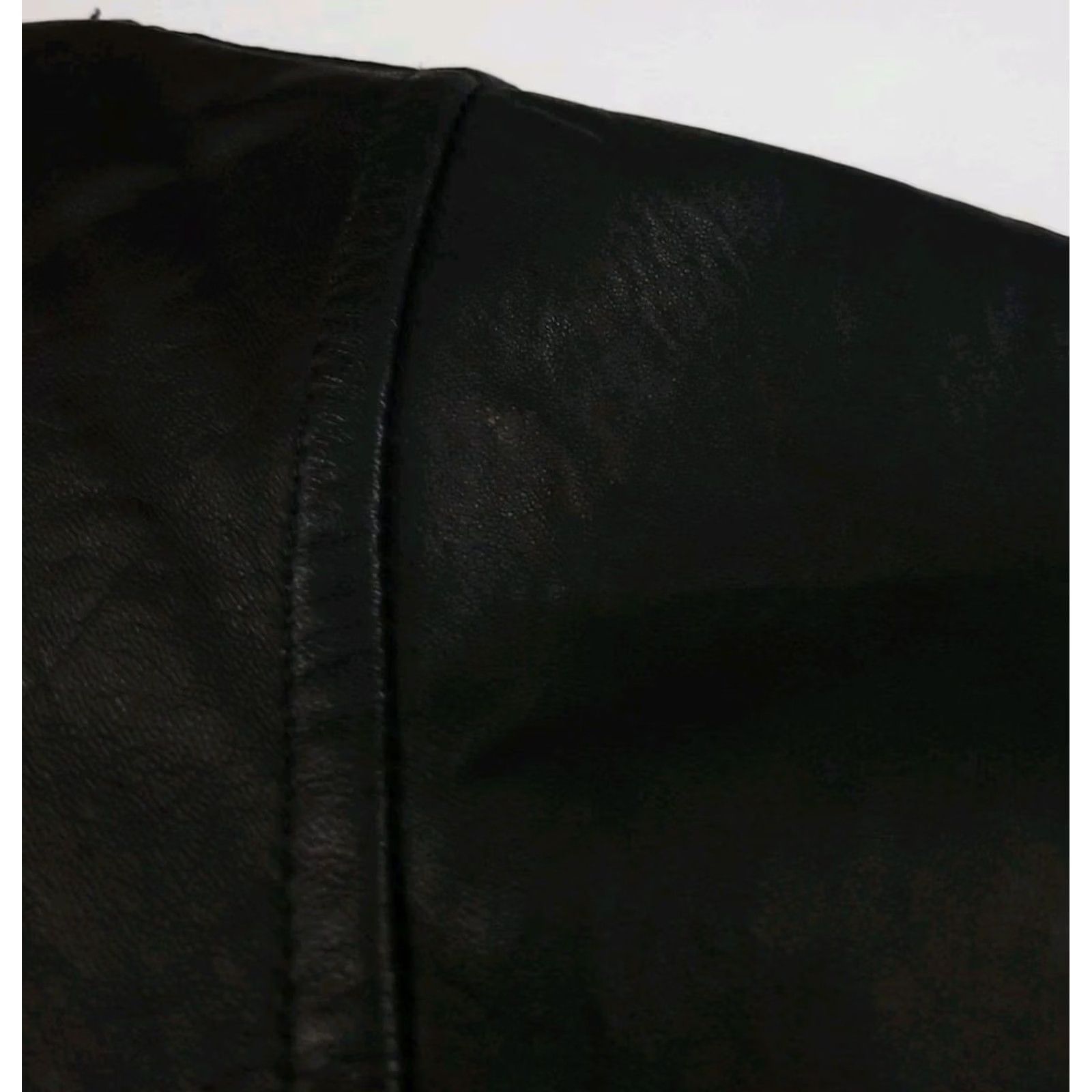 Nautica VINTAGE Nautica Leather Jacket Black Lined 90s USA Sz 40 Mens Jacket Size US XXS / EU 40 - 7 Thumbnail