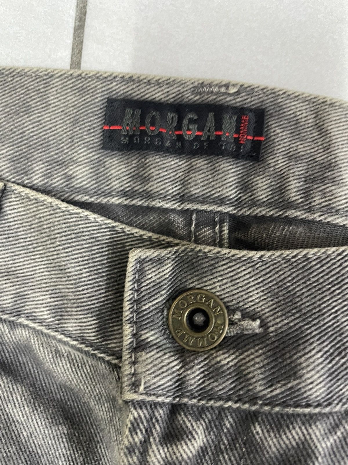 Japanese Brand Vintage Morgan Homme Japan Flare Distressed Jeans Size US 31 - 8 Thumbnail