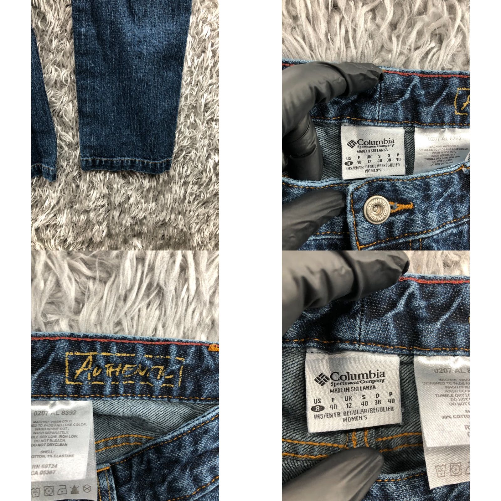 Vintage Columbia Jeans Flat Wash Blue 8 Womens Medium Straight 5-Pocket Denim Hip Belt Loops Regular Rise Mid Vintage No Size 30" / US 8 / IT 44 - 8 Thumbnail