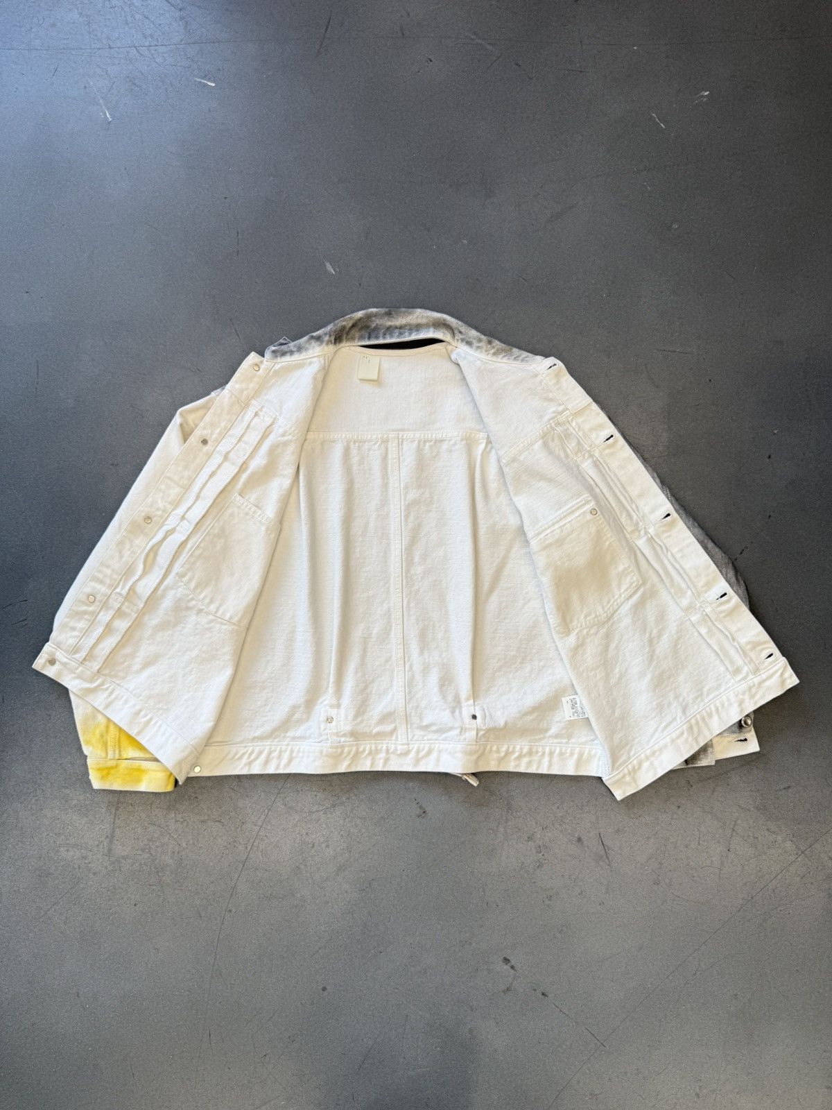 Japanese Brand Congruent Space White Denim Distressed Jacket Size US M / EU 48-50 / 2 - 4 Thumbnail