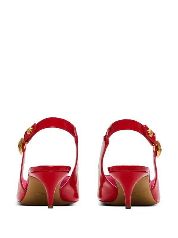 Balmain o1s1wg111225 Eva Patent Leather Slingback Pumps in Red Size US 6 / IT 36 - 4 Thumbnail