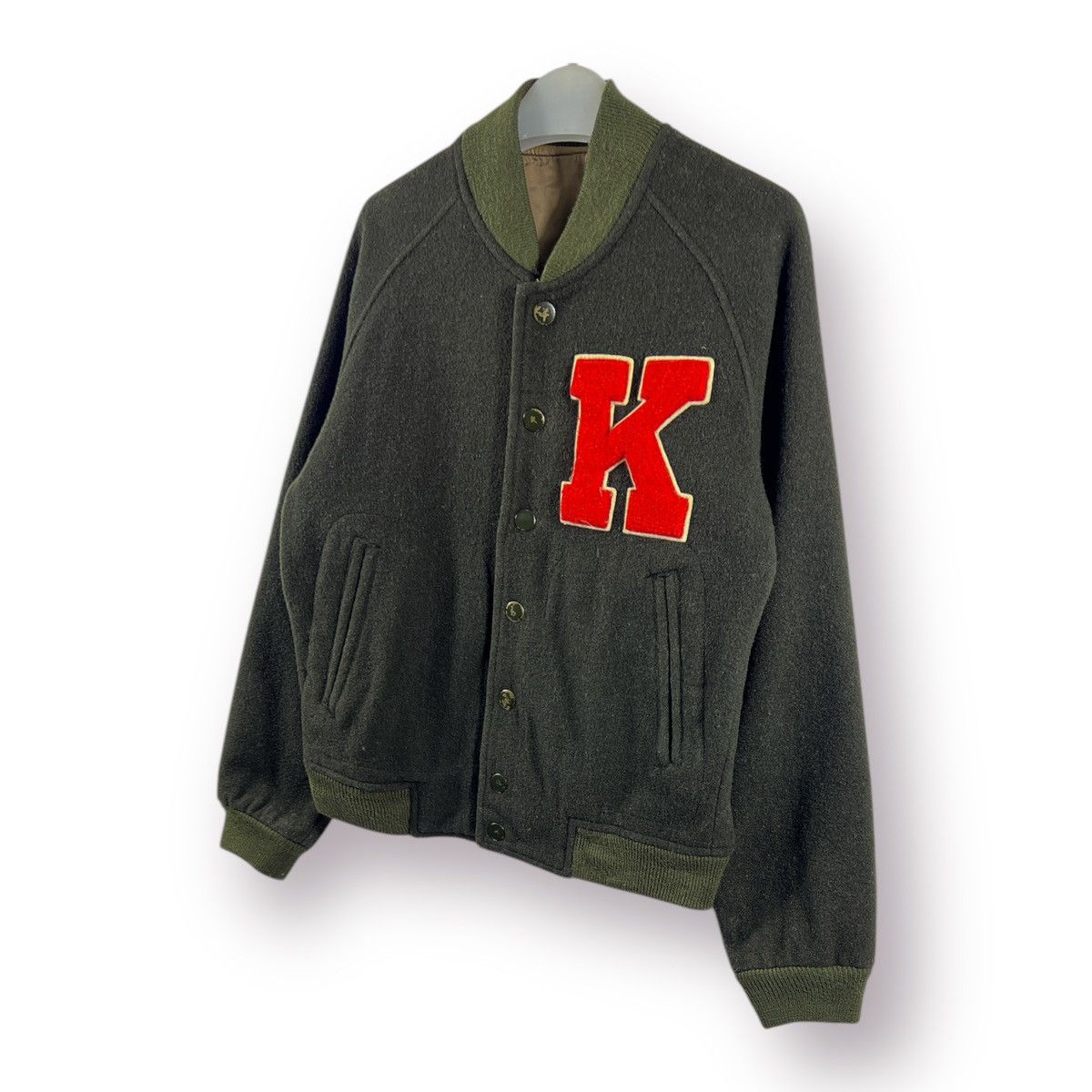 Japanese Brand 🔥 Vintage japan Blu-Jac wool K Logo Varsity Jacket - S Size US S / EU 44-46 / 1 - 2 Thumbnail