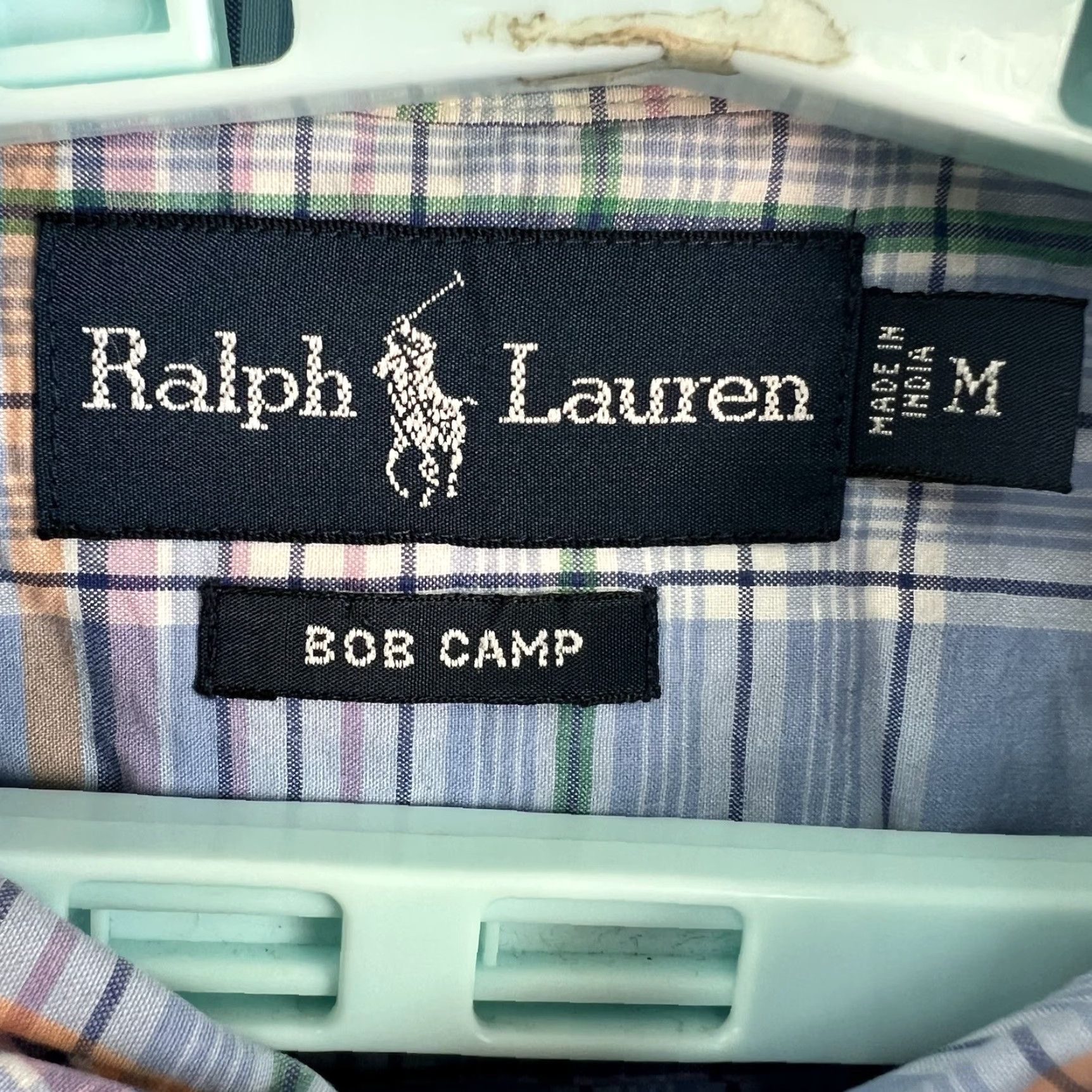 Ralph Lauren Ralph Lauren Bob Camp Plaid Button-Down Shirt Mens M Blue Short Sleeve Regular Size US M / EU 48-50 / 2 - 4 Thumbnail