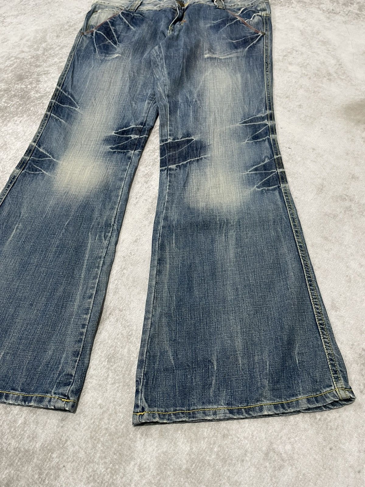 Hysteric Glamour 2000s only japan Super Flared acid wash denim Y2k style Size US 33 - 3 Thumbnail