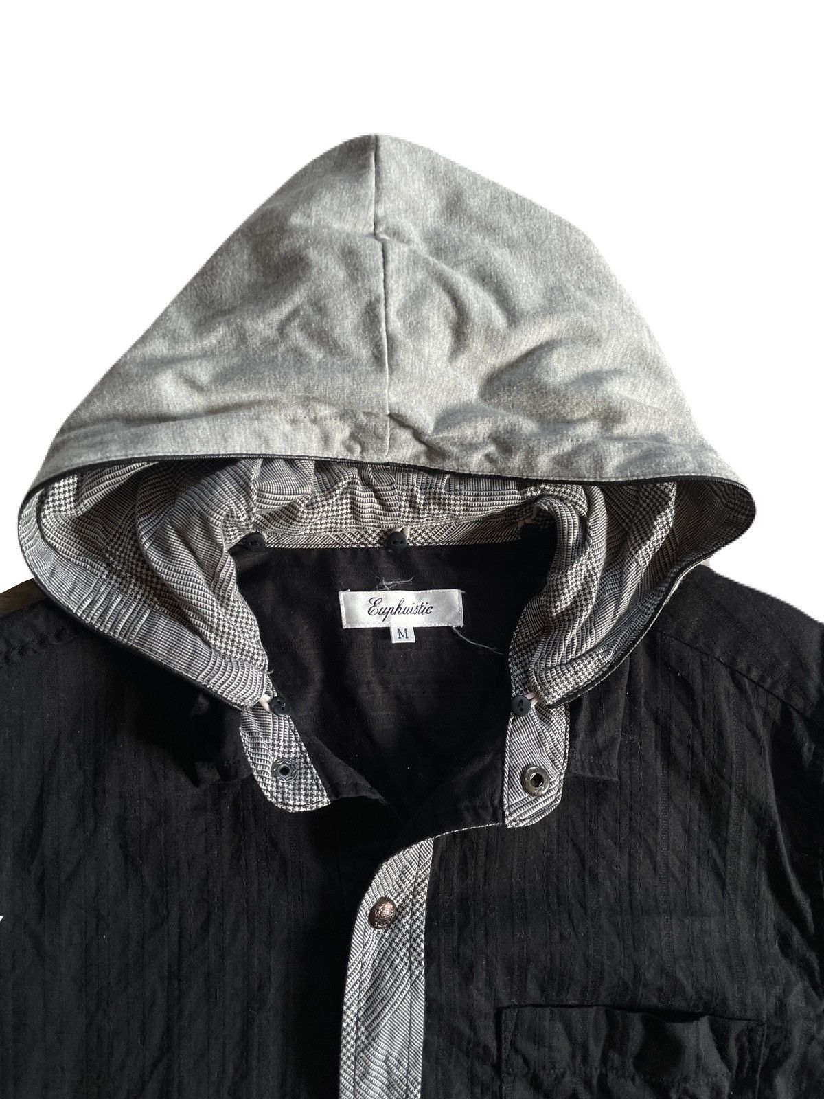 If Six Was Nine 2000s Japanese archive Vkei Gothic Button Hooded Shirts Y2K Size US S / EU 44-46 / 1 - 5 Thumbnail