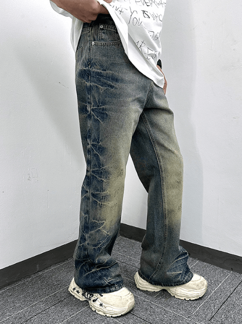 Japanese Brand × Jean American street style distressed washed trendy casual jeans Size US 32 / EU 48 - 3 Thumbnail