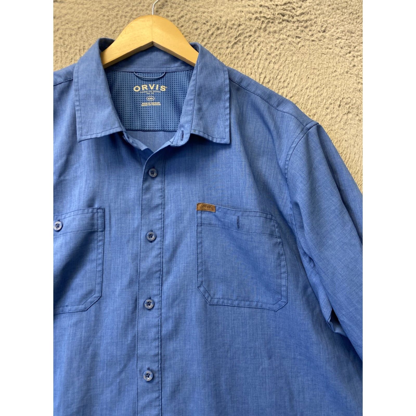 Orvis Orvis Mens Shirt XXL Blue Safari Fishing Outdoor Hiking Cargo 131-43 Size US XXL / EU 58 / 5 - 2 Thumbnail