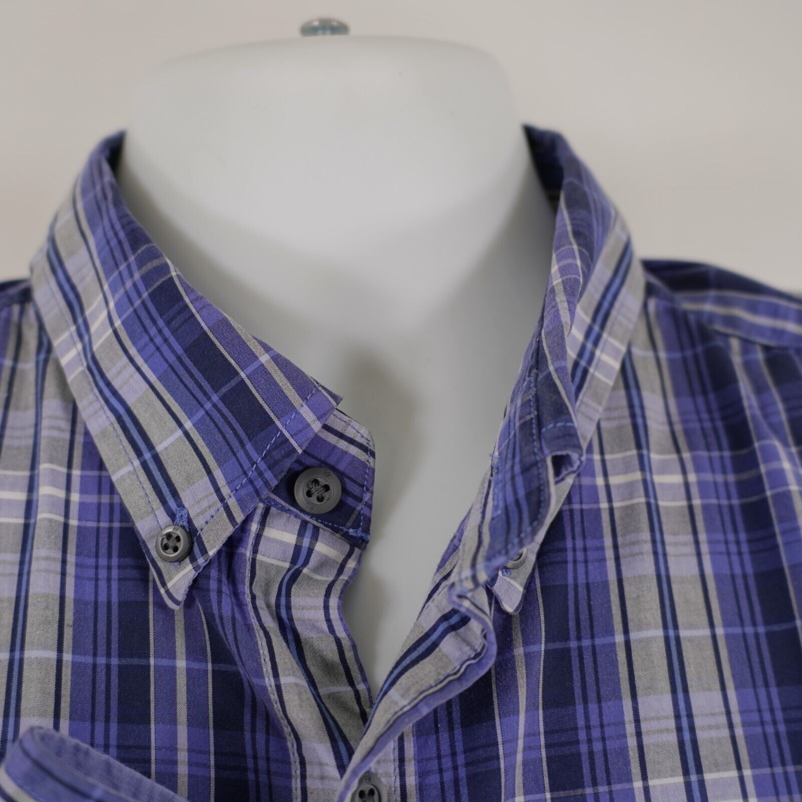 Banana Republic Banana Republic Blue Plaid Pocket Collared Button Down Large Size US L / EU 52-54 / 3 - 4 Thumbnail