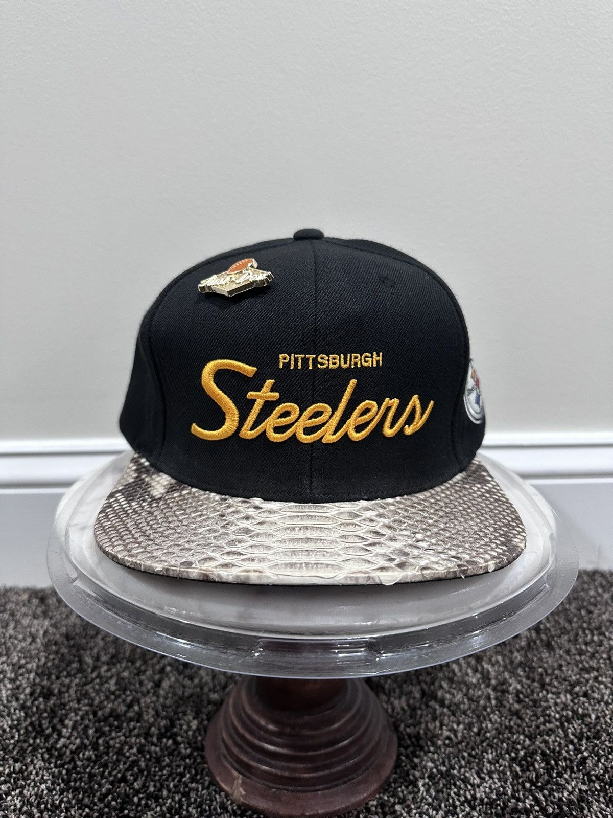 Just Don Just Don x Mitchell & Ness NFL Pittsburgh Steelers Black Hat Size ONE SIZE - 1 Thumbnail