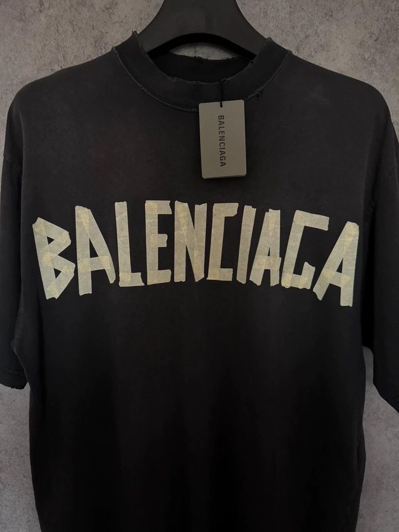 Balenciaga Balenciaga 24ss Classic Tape Print Vintage Short Sleeve T- Size US XS / EU 42 / 0 - 2 Thumbnail