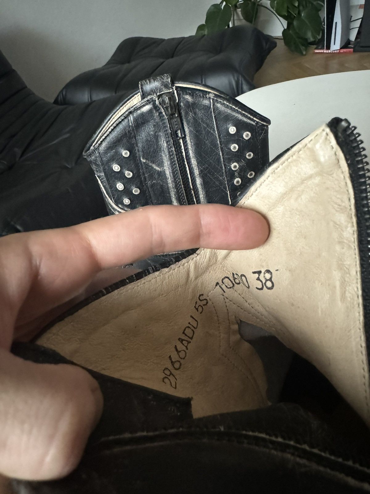 Leather Vintage Sendra Women’s Cowboy Leather Boots Washed Rare Hype Size US 7.5 / IT 37.5 - 7 Thumbnail
