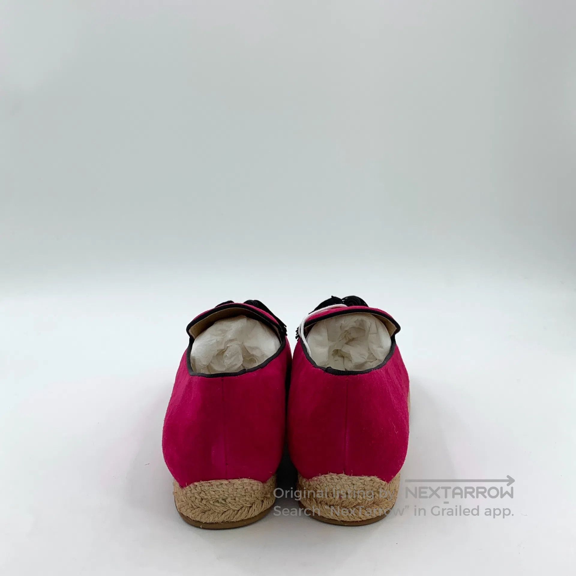Christian Louboutin Christian Louboutin Fuchsia fringe woven casual flat fishe Size US 6.5 / IT 36.5 - 4 Thumbnail