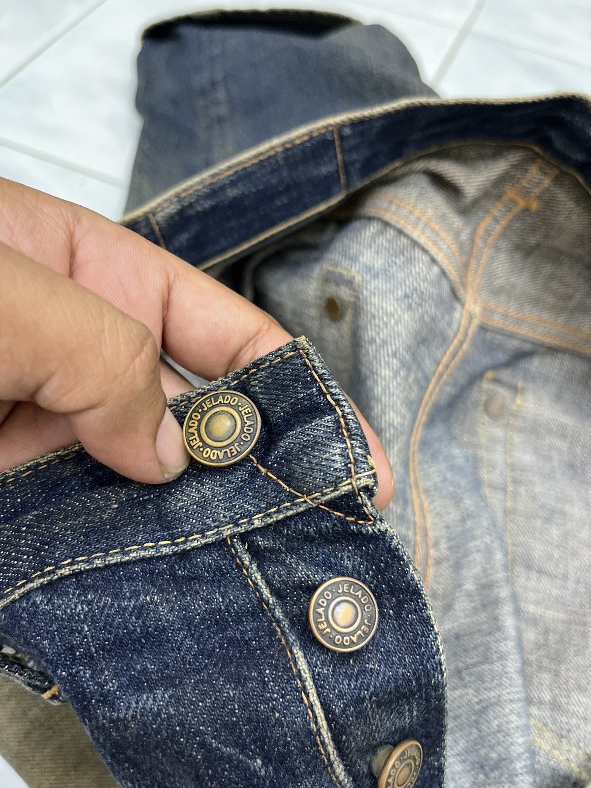 Vintage 🔥🔥🔥ARCHIVE VTG JELADO JAPAN FADED ART SELVEDGE DENIM Size US 31 - 11 Thumbnail
