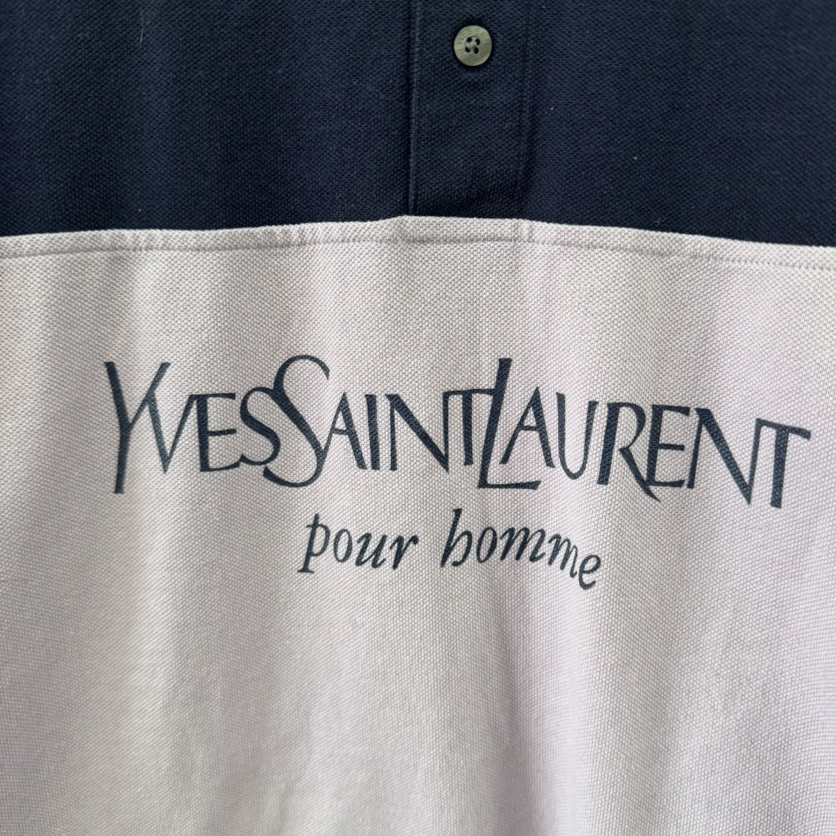 Vintage Vintage YSL Yves Saint Lauren Polo Shirt Big Logo Size US XXL / EU 58 / 5 - 3 Thumbnail