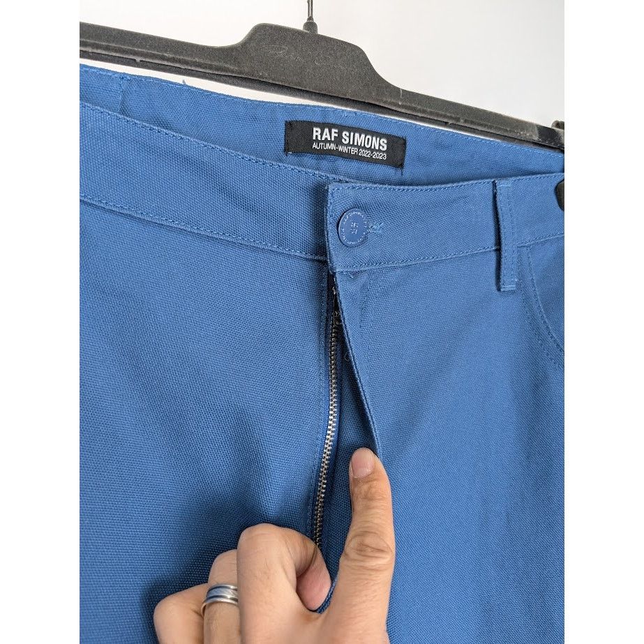Raf Simons o1rshd1 Wide Fit Denim Workwear Pant in Blue Size US 36 / EU 52 - 8 Thumbnail