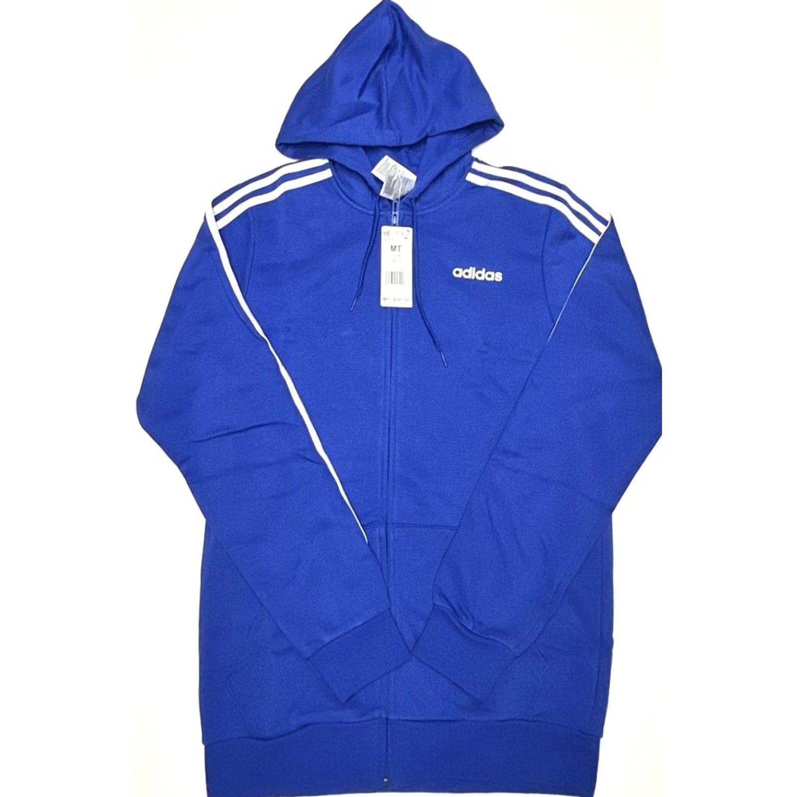 Adidas VINTAGE Adidas Essentials Hoodie Shirt MT Fleece 3-Stripes Full-Zip Royal Blue White Mens MT Medium Tall Blues Pullover 3-Stripes Hoodie Mens Size US M / EU 48-50 / 2 - 2 Thumbnail