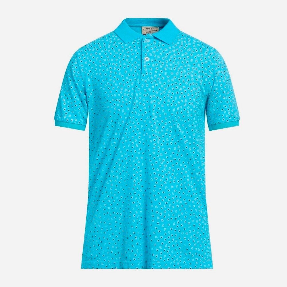 Other NWT New Heritage Blue Cotton Polo Shirt Made In Italy Size Size US M / EU 48-50 / 2 - 1 Thumbnail