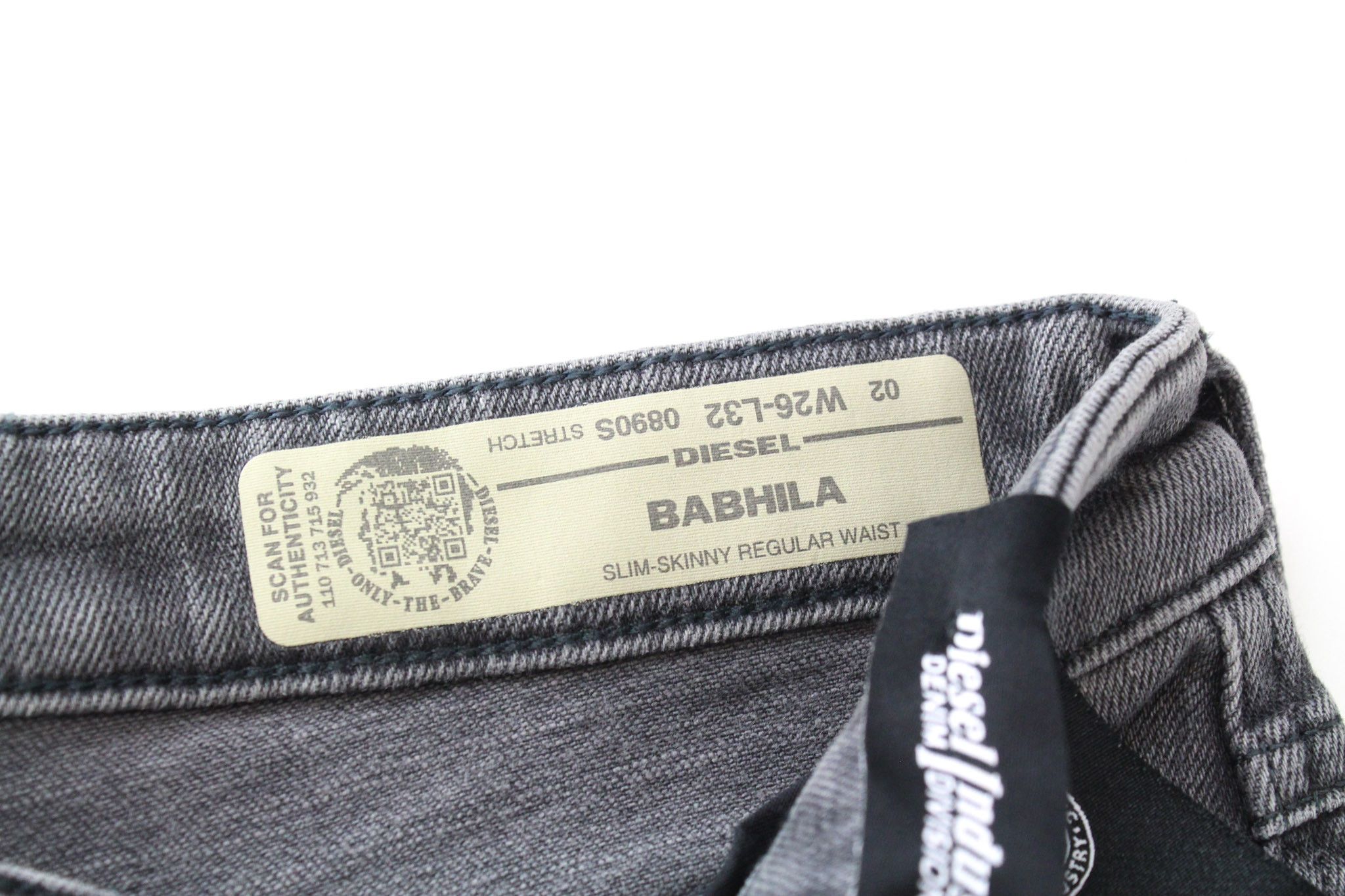 Diesel BABHILA 0890S W26/L32 Grey Stretch Jeans 70528 Size 26" / US 2 / IT 38 - 6 Thumbnail