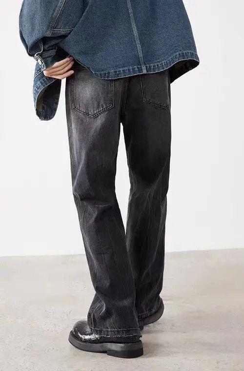 VIBE Vintage Street Washed and Aged Loose Casual Black Jeans Size US 30 / EU 46 - 6 Thumbnail