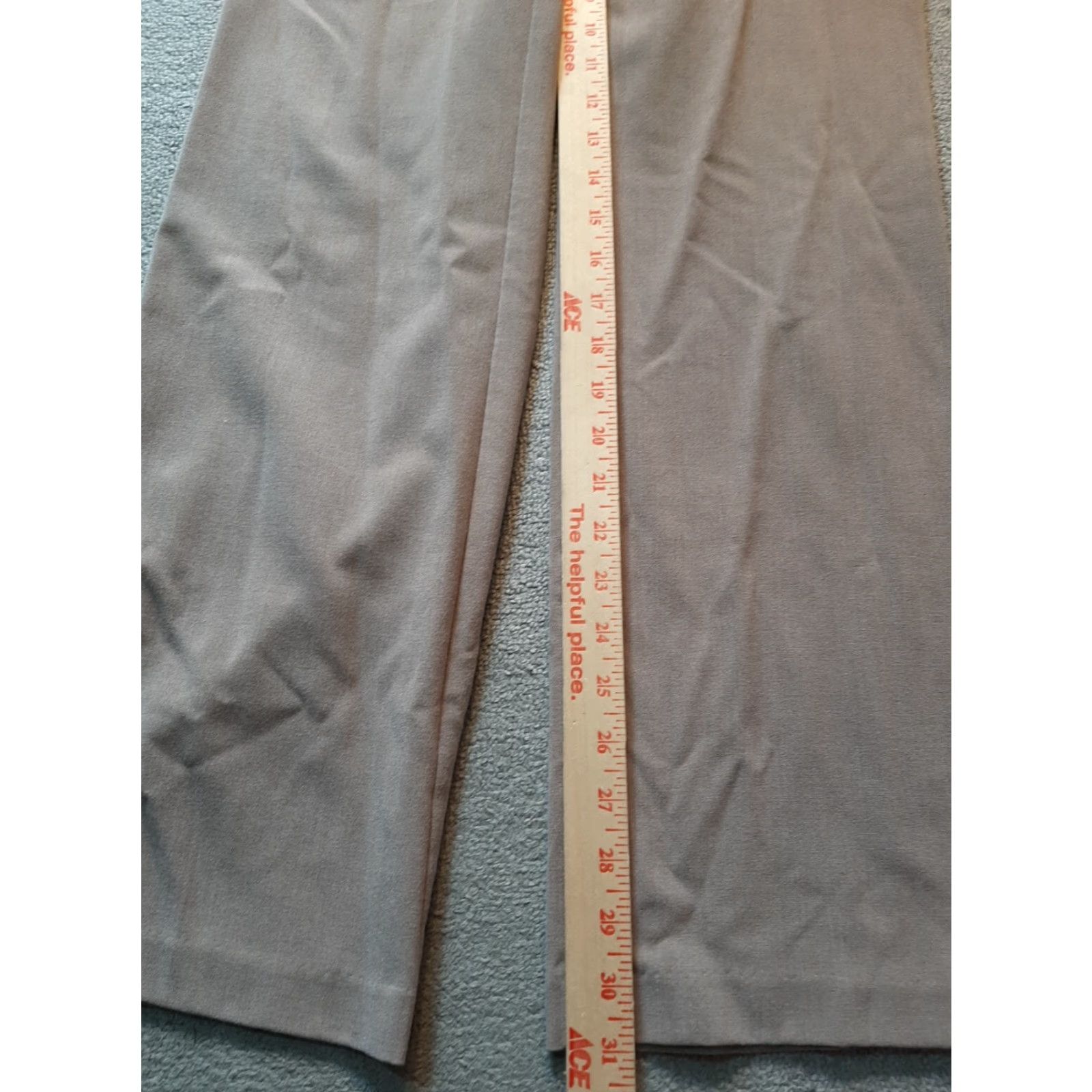Vintage AB Studio Woman’s Size 2 Dress Pants Tan Polyester Dress Pants Womens Brown 2 Regular Mid Rise Workwear Casual Business AB Studio Size 26" / US 2 / IT 38 - 2 Thumbnail