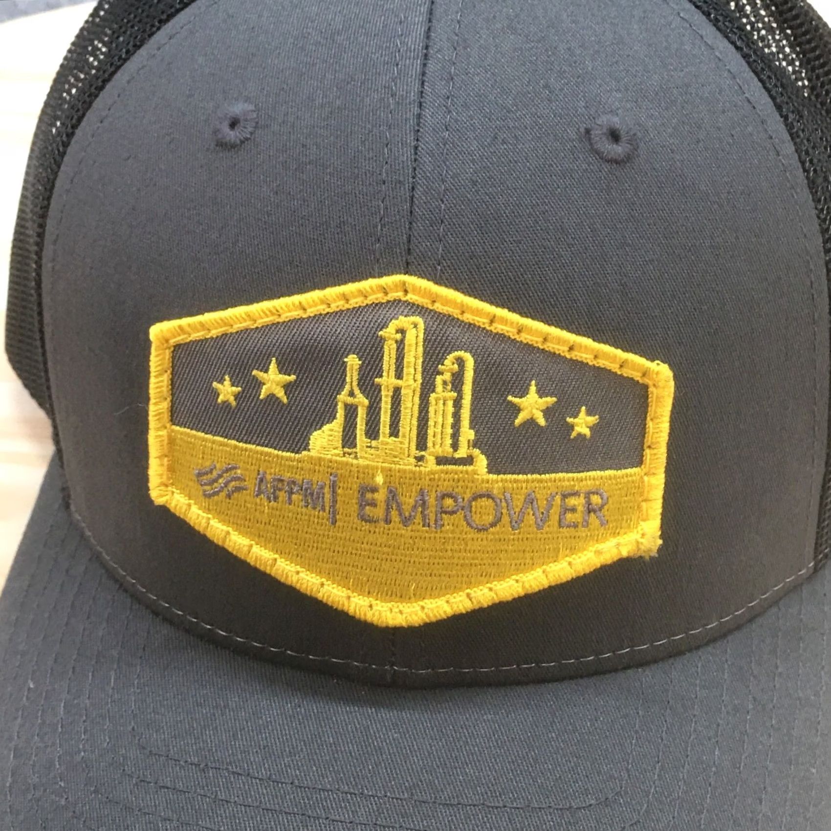 Vintage Richardson APPM Empower Trucker Hat Mens Gray M-L Curved Brim Embroidered Logo Size ONE SIZE - 3 Thumbnail