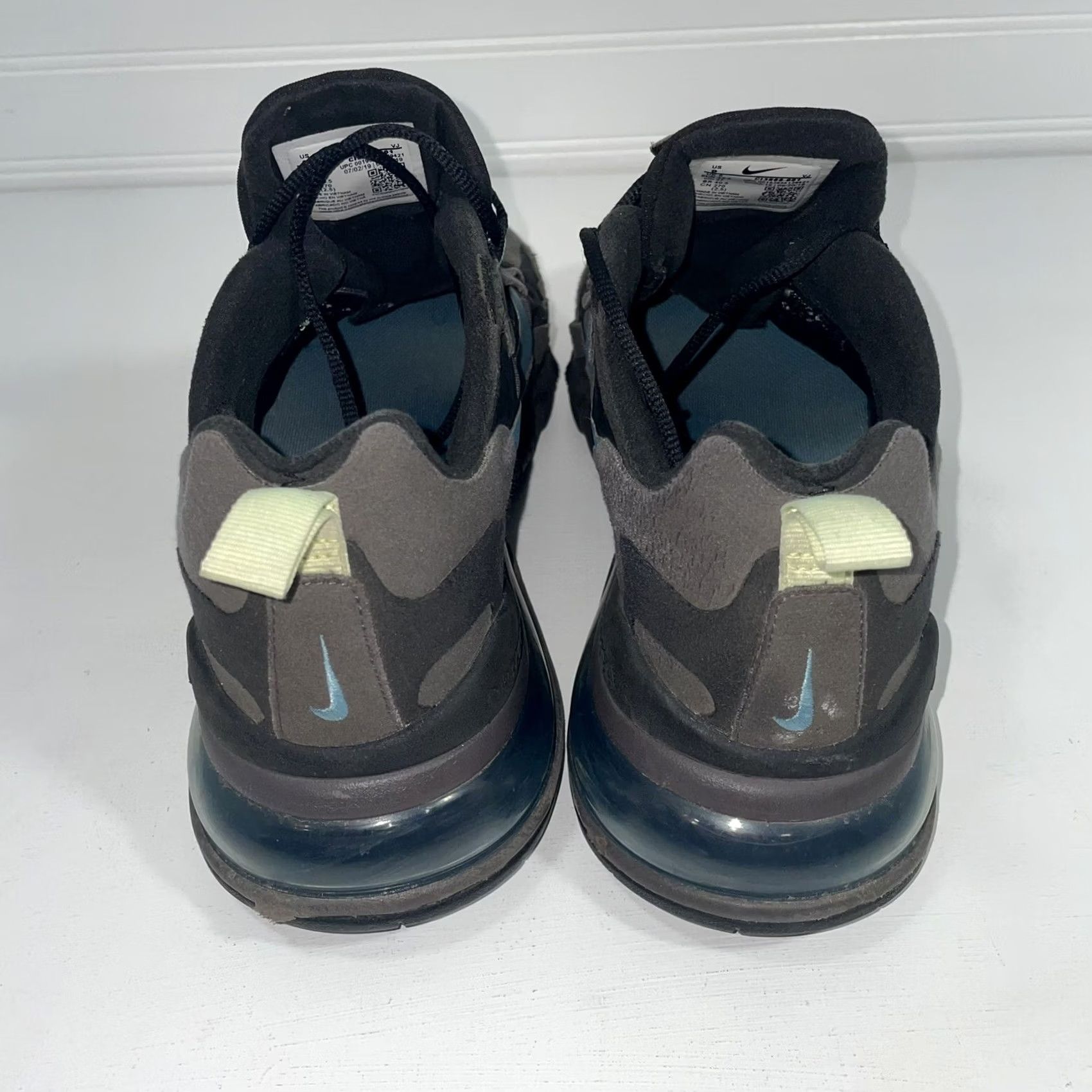 Nike Nike Sneaker Mens Black Air Max React C13866 Size Gray Blue Swoosh Size US 8 / EU 41 - 6 Thumbnail