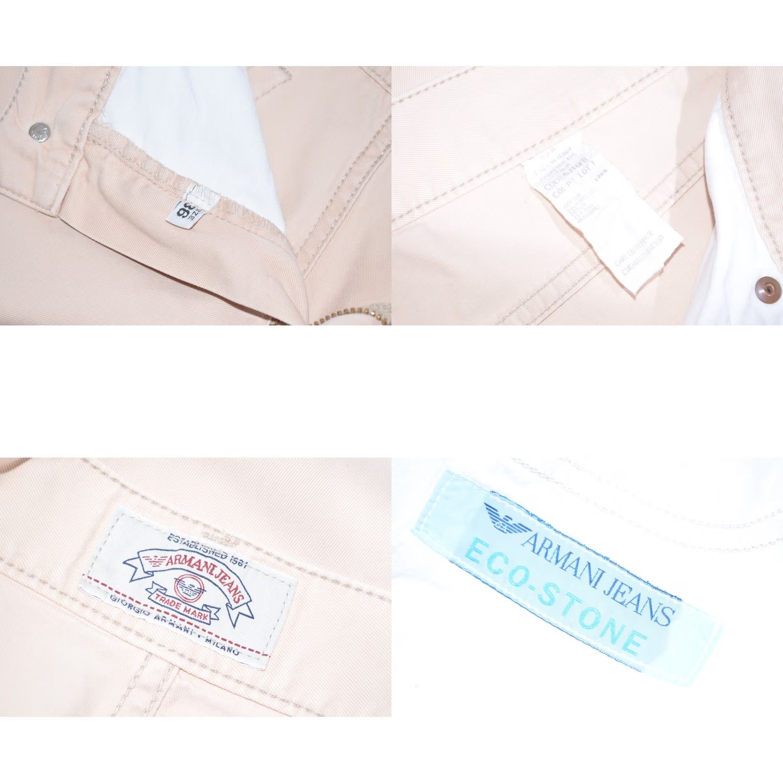 Vintage VINTAGE Armani Jeans Men's Eco-Stone Beige Denim Pants Made in Italy Size 36 Size US 36 / EU 52 - 8 Thumbnail