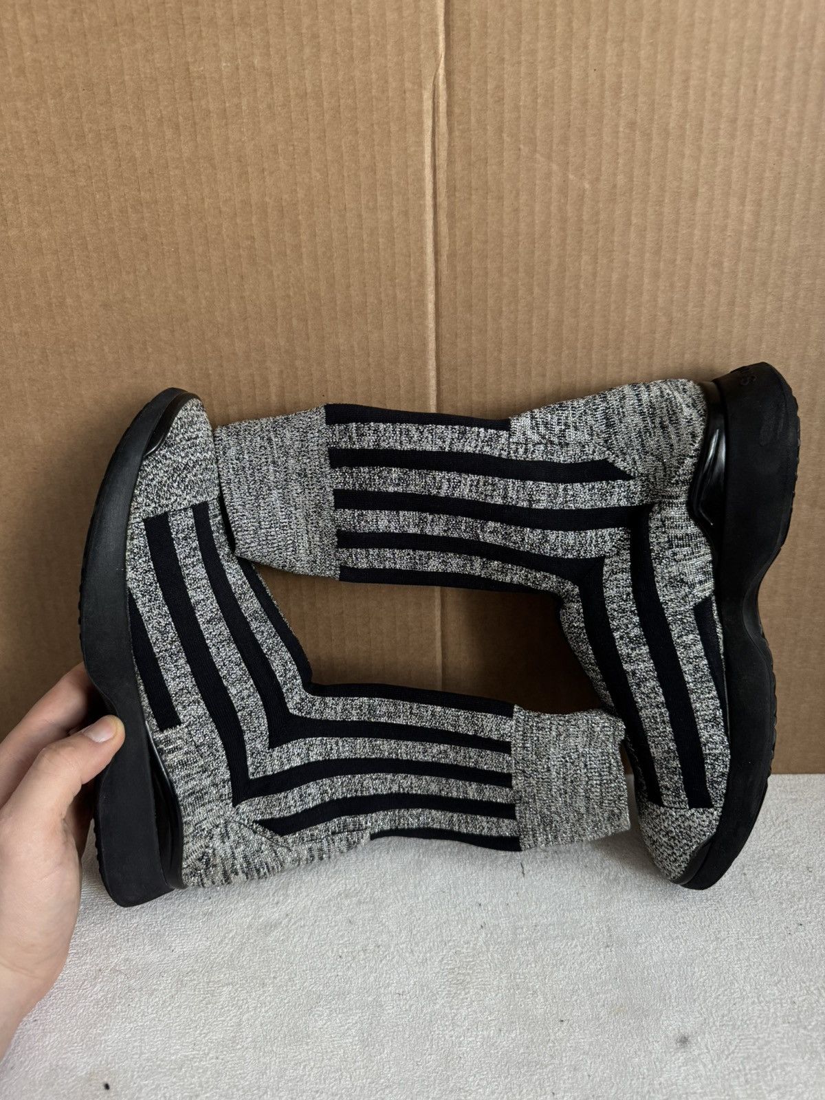Acne Studios Acne Studios Batilda Lurex Black/silver Strips Size US 8 / IT 38 - 8 Thumbnail