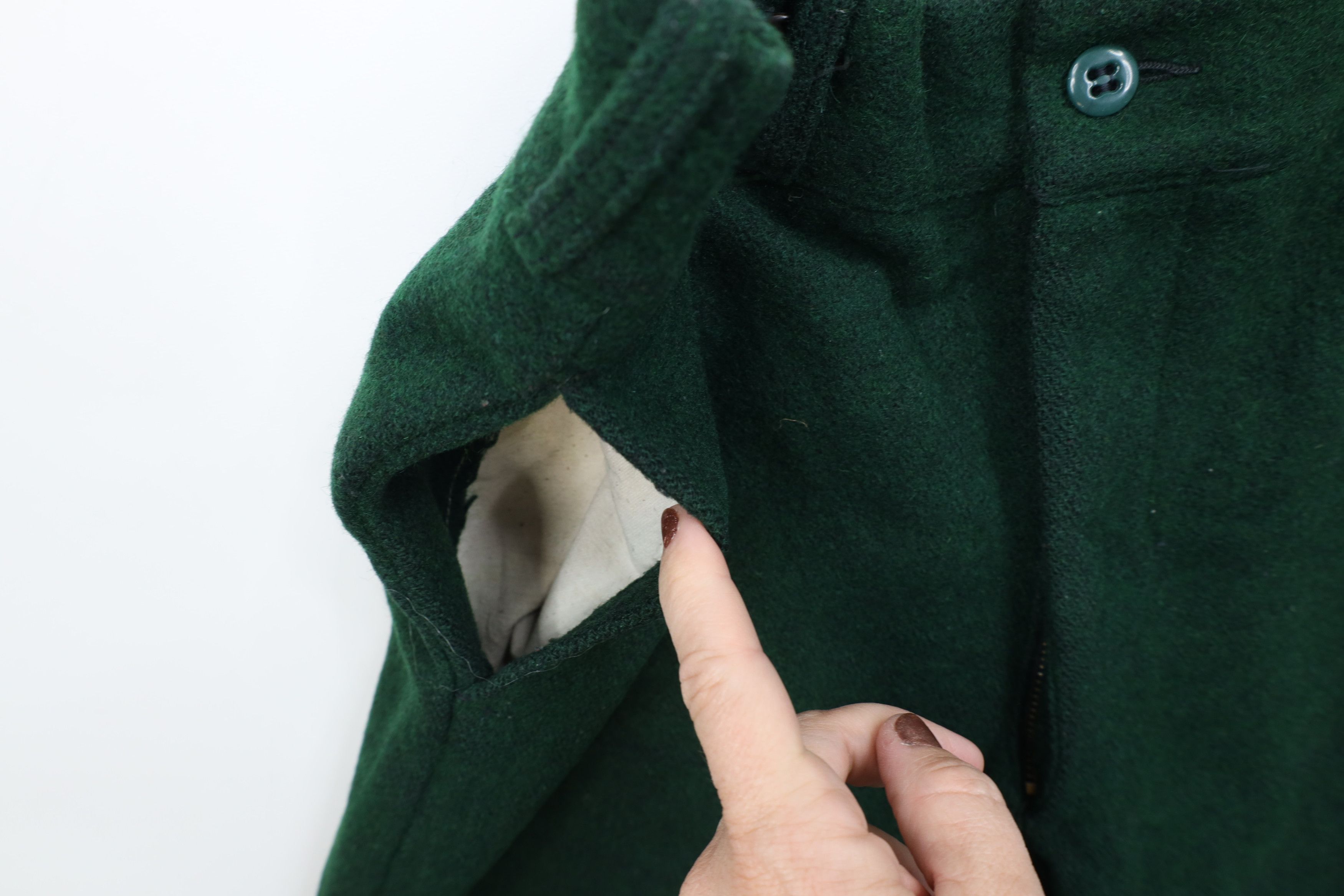Woolrich Woolen Mills Vintage 70s Woolrich Mackinaw Wool Wide Leg Pants Green USA Size US 32 / EU 48 - 7 Thumbnail