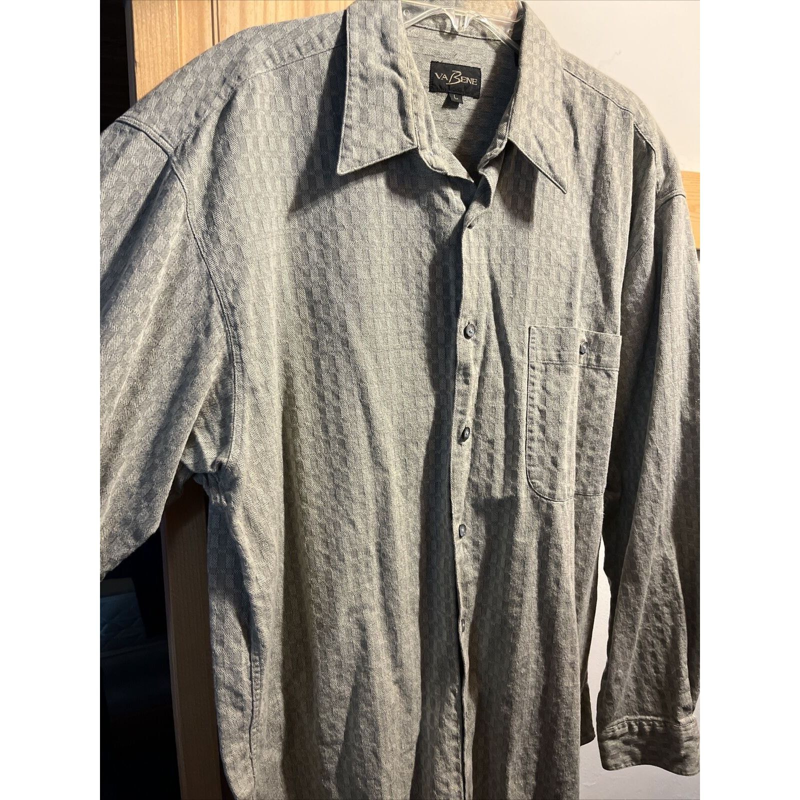 Other Va Bene VTG Men’s L Gray Check LS Button Down Cotton Shirt Size US L / EU 52-54 / 3 - 4 Thumbnail