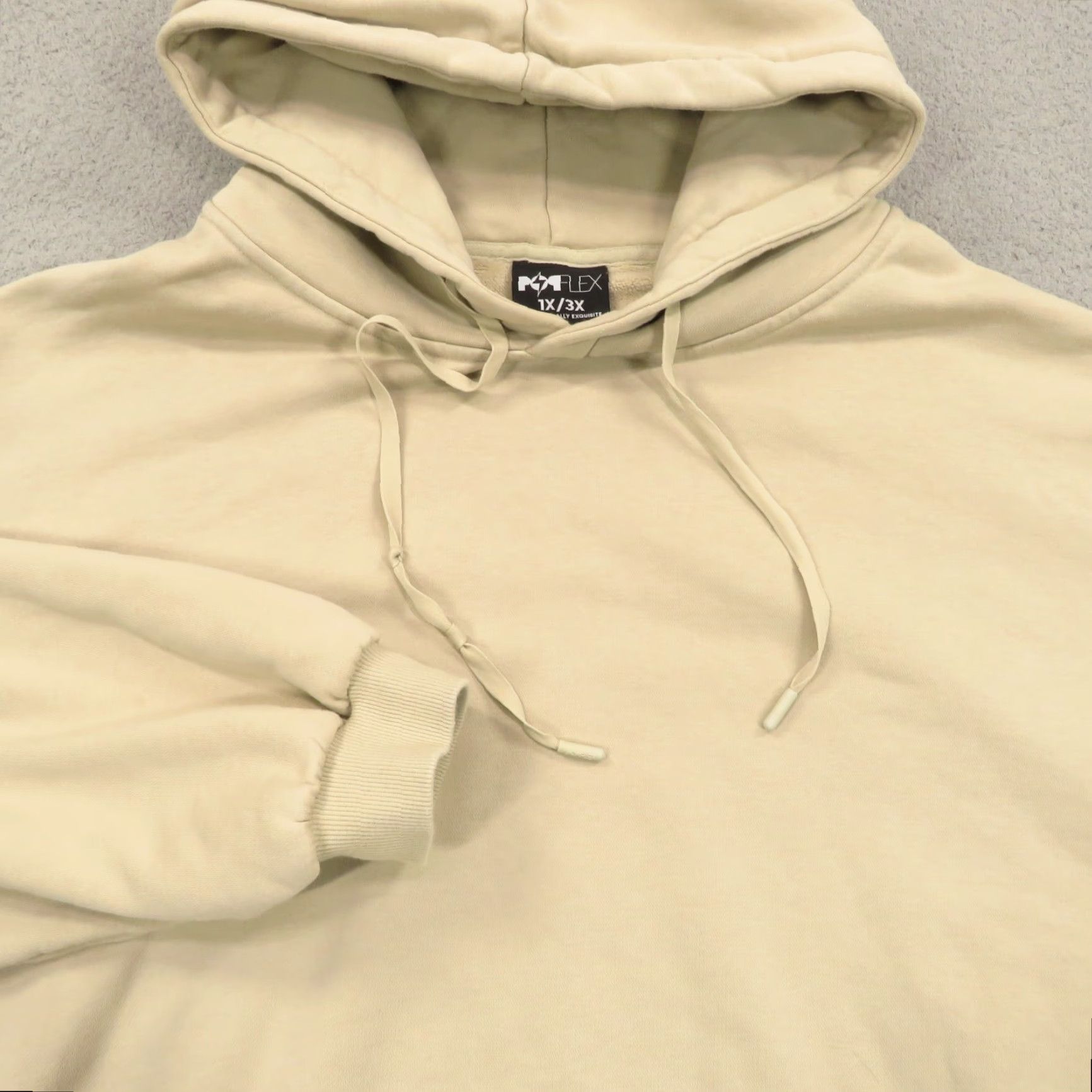 Vintage POPFLEX Hoodie 1X/3X Womens Cloud Pullover Milk Tea Hooded Fleece Sweatshirt Tan Size XL / US 12-14 / IT 48-50 - 3 Thumbnail